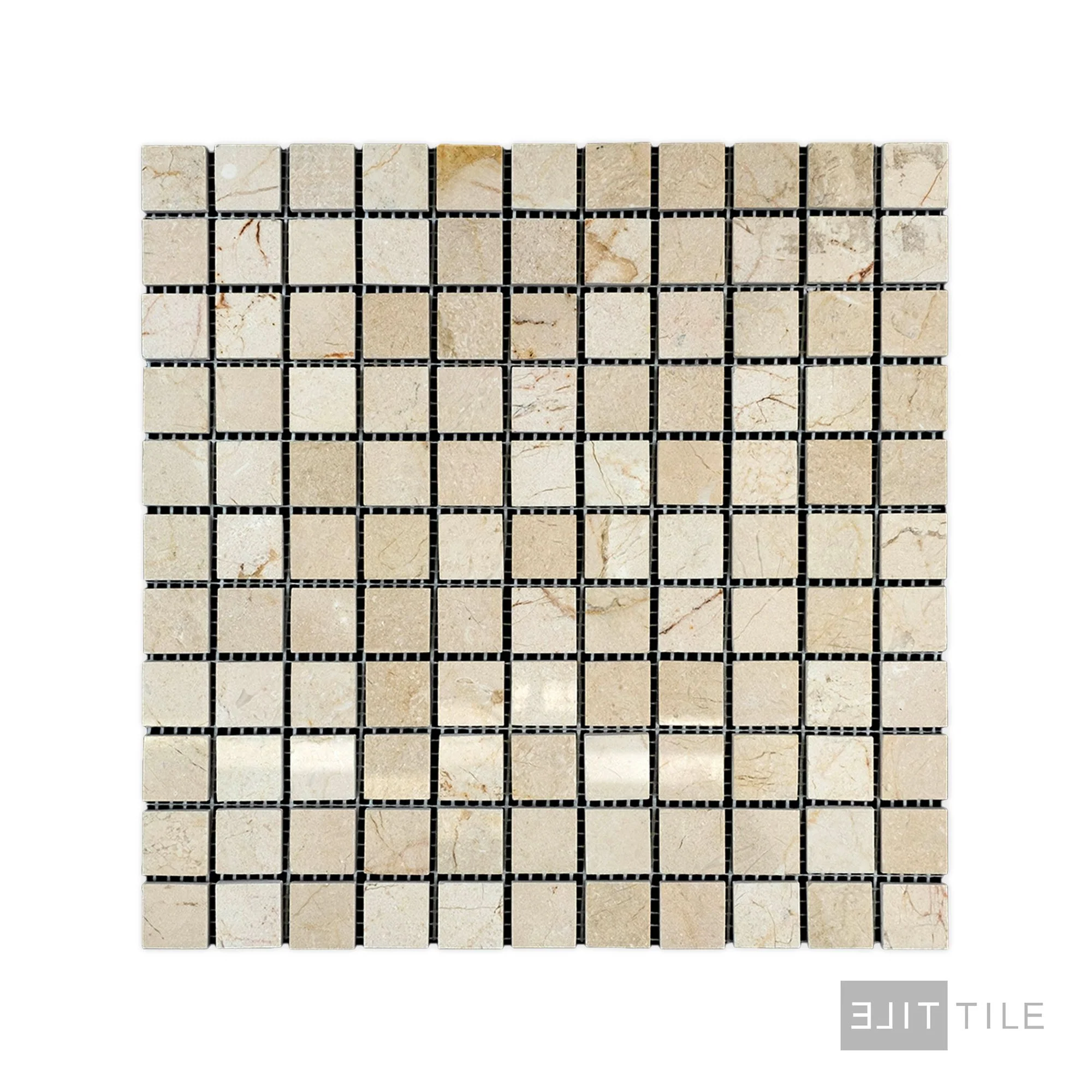 Crema Marfil Marble 1" Square Polished Mosaic - Image 2