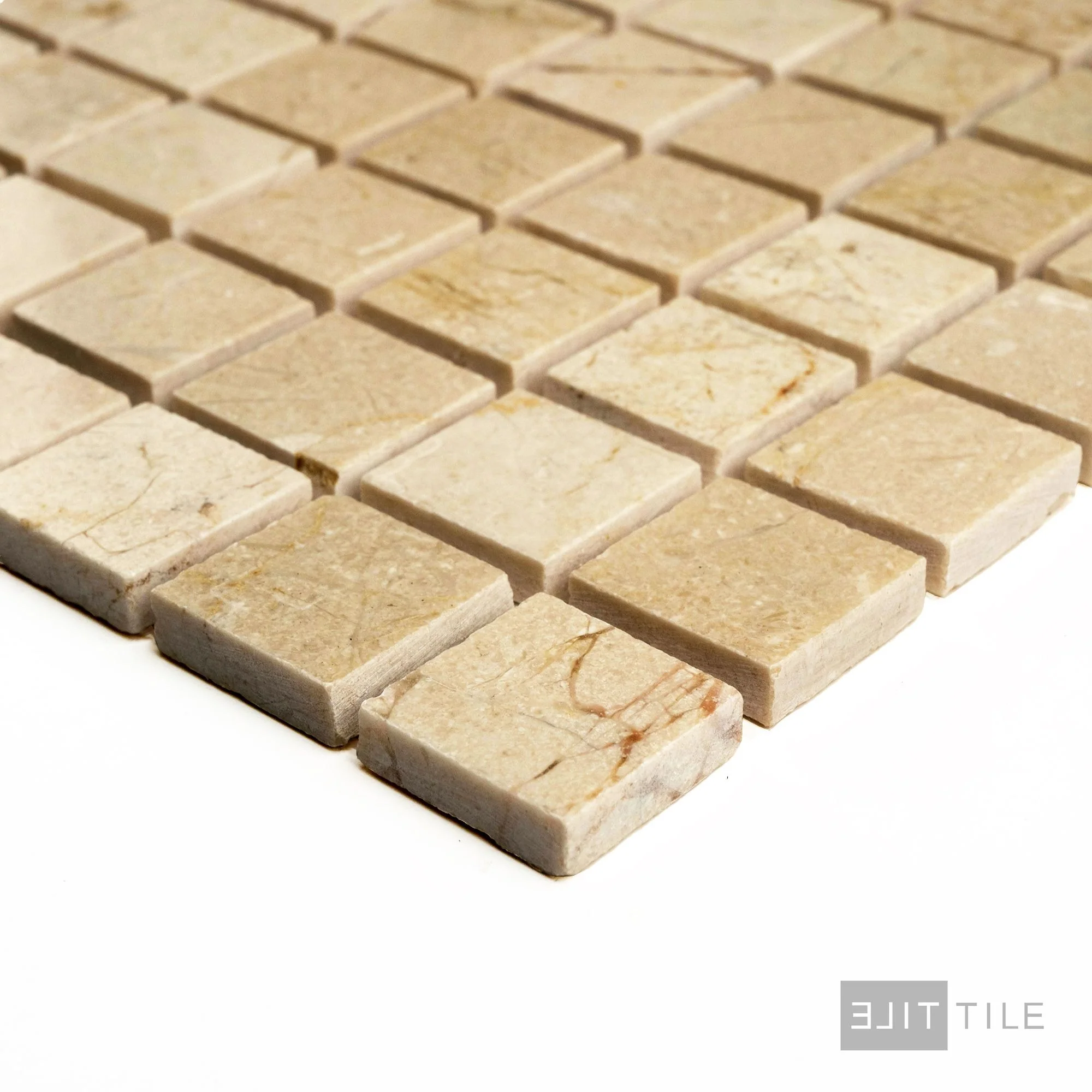 Crema Marfil Marble 1" Square Polished Mosaic - Image 3