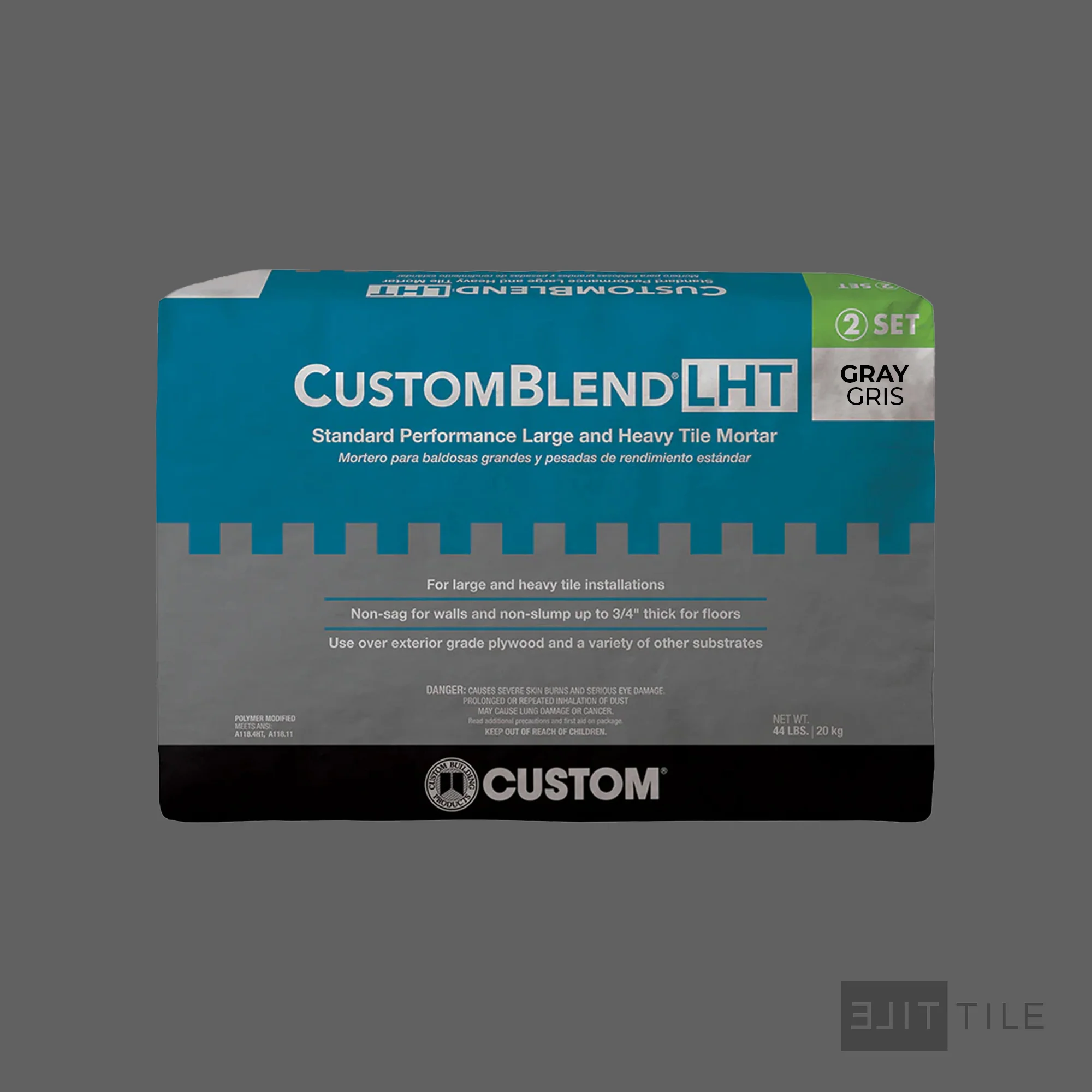 Customblend LHT Mortar 44 Lb. Bag Gray