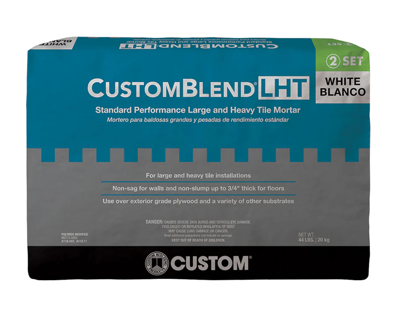 Customblend LHT Mortar 44 Lb. Bag White