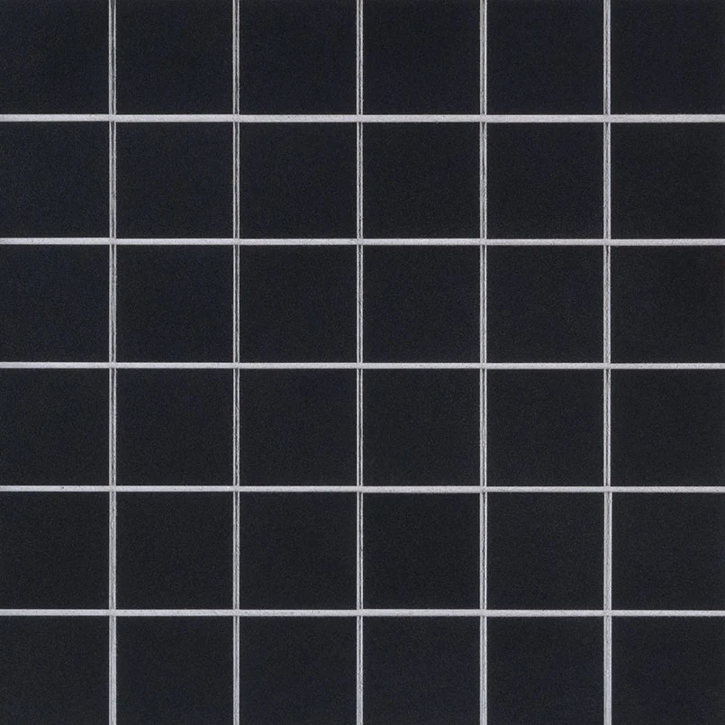 Domino 2X2 Square Porcelain Mosaic 12X12 Black Matte