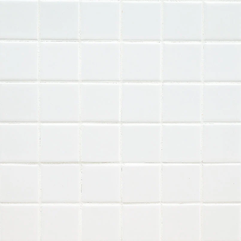 Domino 2X2 Square Porcelain Mosaic 12X12 White Matte