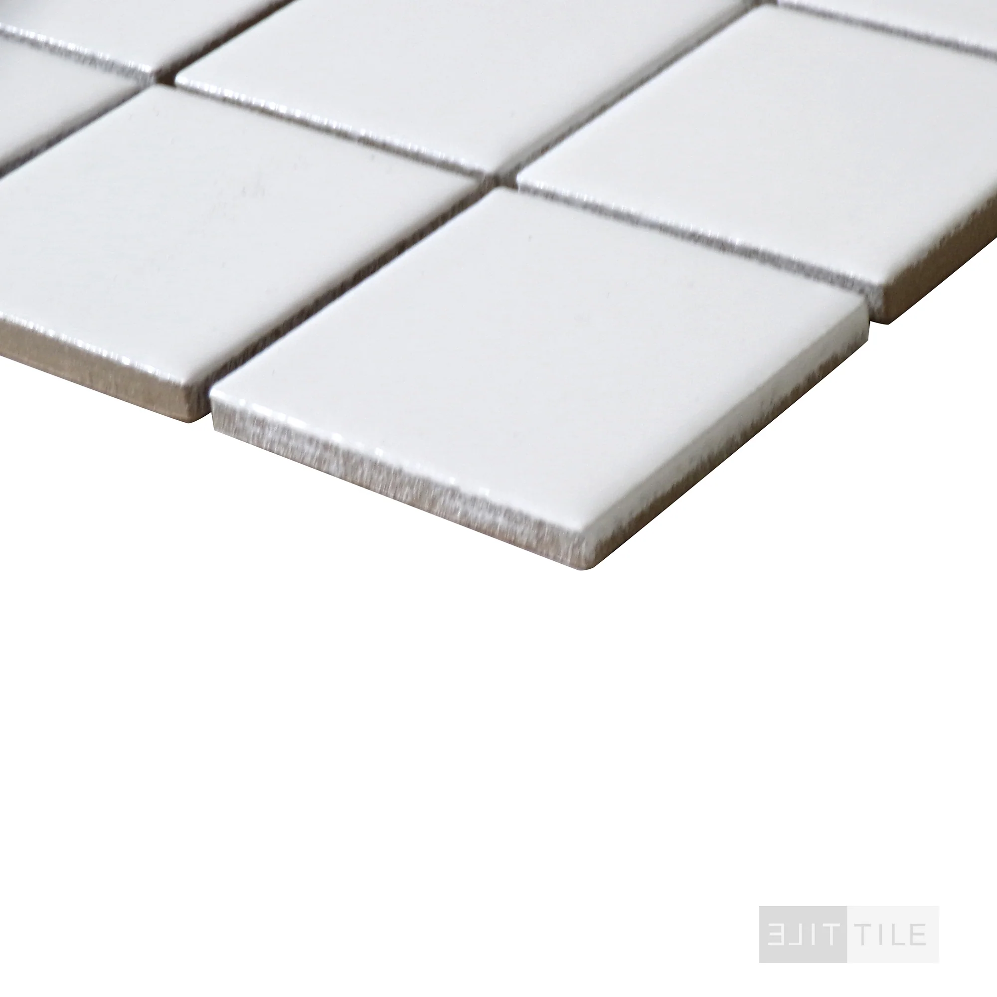 Domino 2X2 Square Porcelain Mosaic 12X12 White Matte - Image 4