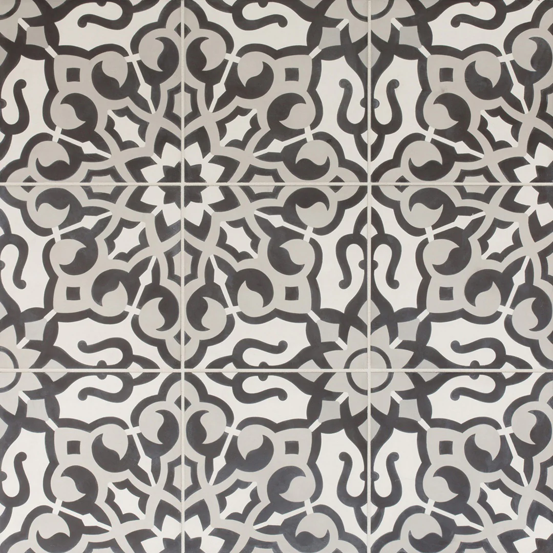 Duquesa Fatima Deco 8X8 Blanc Noir Matte