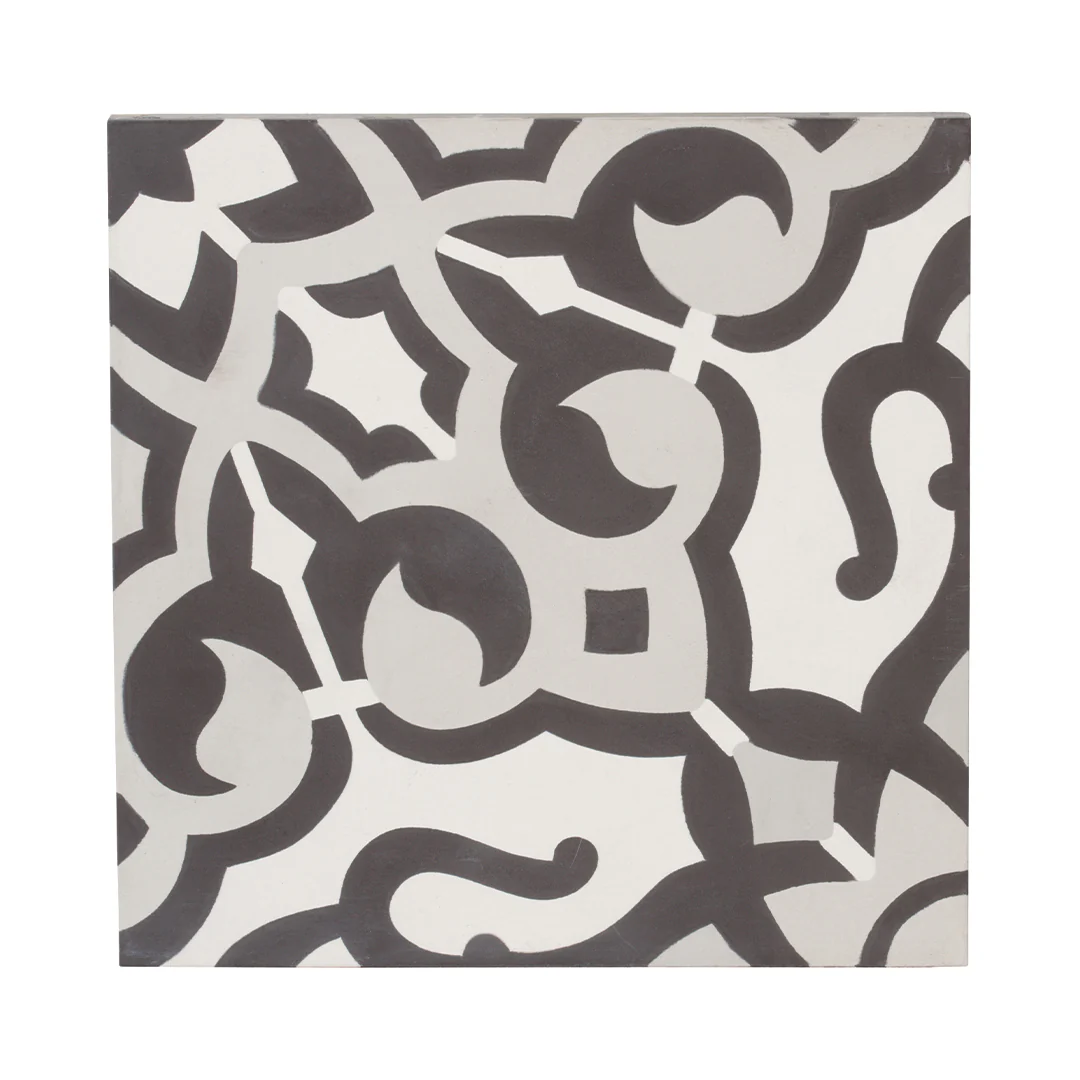 Duquesa Fatima Deco 8X8 Blanc Noir Matte - Image 2