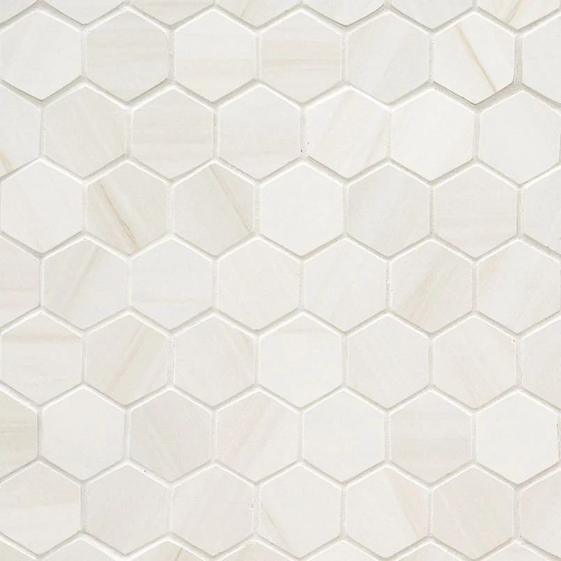Eden 2X2 Hexagon Porcelain Mosaic 12X12 Dolomite Matte