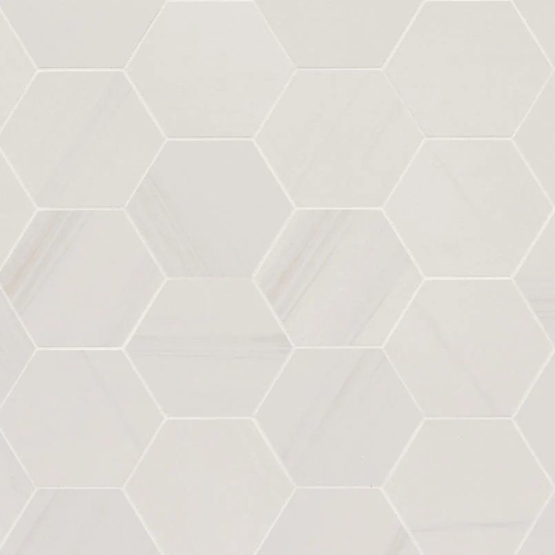 Eden 3X3 Hexagon Porcelain Mosaic 12X12 Dolomite Matte