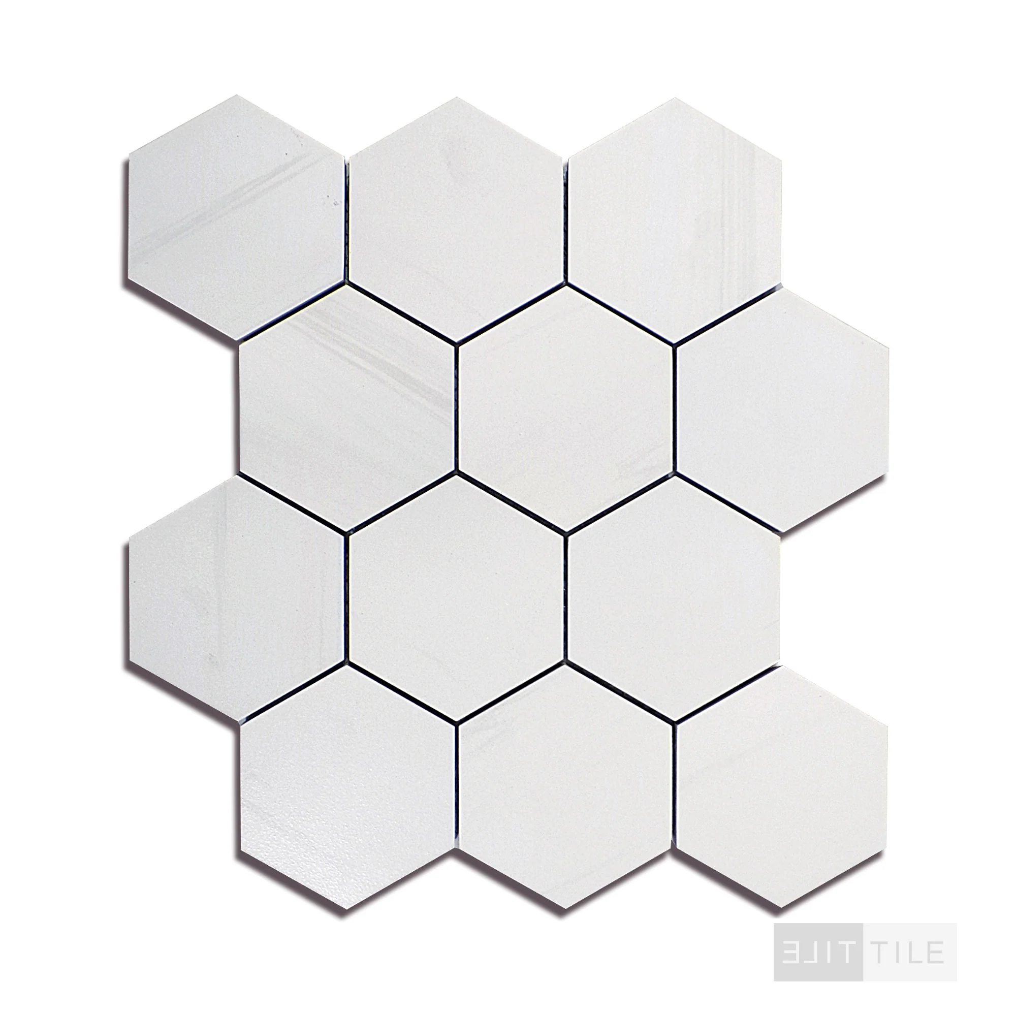 Eden 3X3 Hexagon Porcelain Mosaic 12X12 Dolomite Matte - Image 3