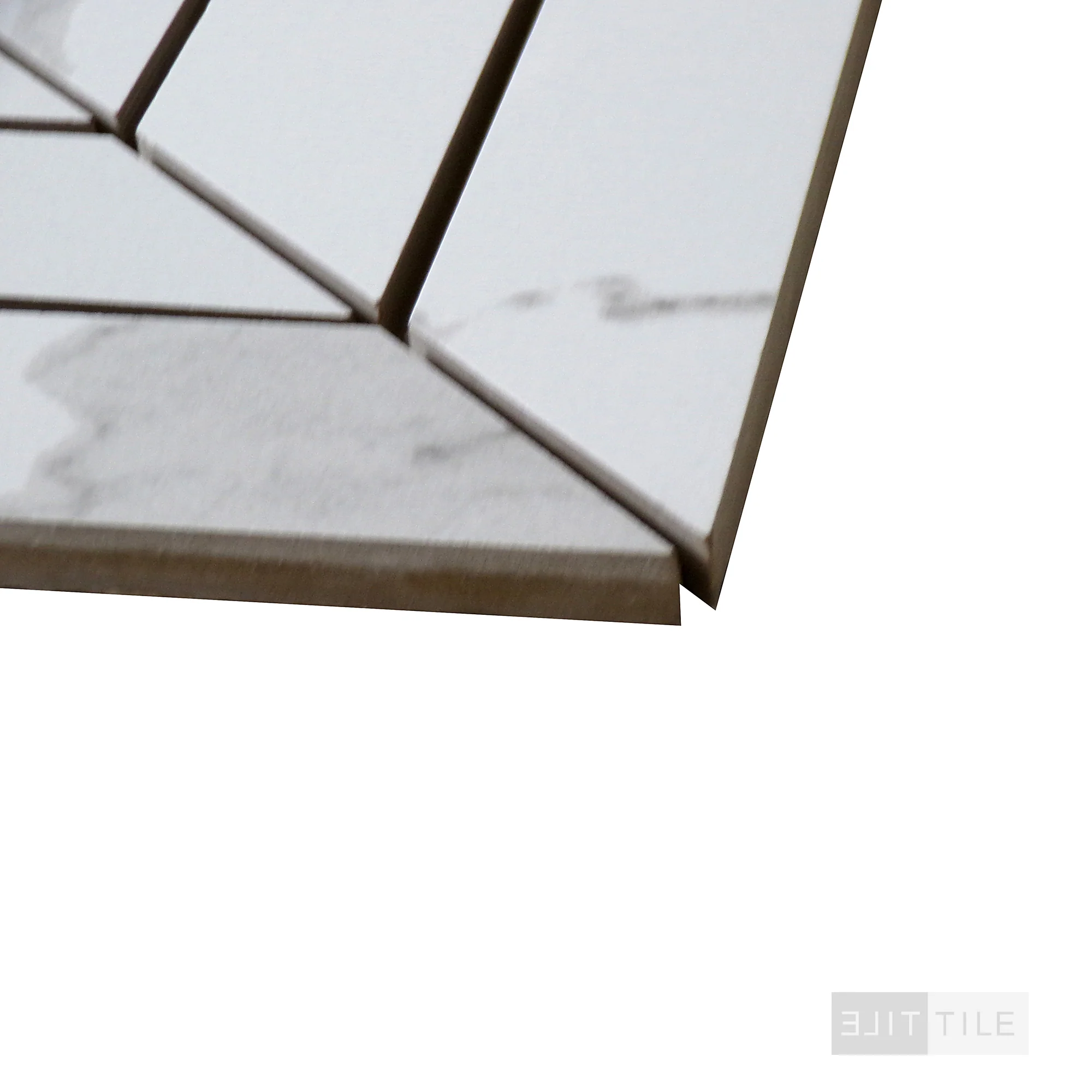 Eden Chevron Porcelain Mosaic 12X15 Statuary Matte - Image 4