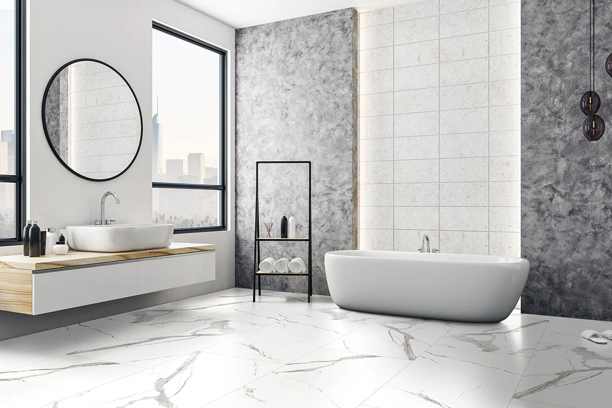 Eden Porcelain Field Tile 24X48 Statuary Matte - Image 2