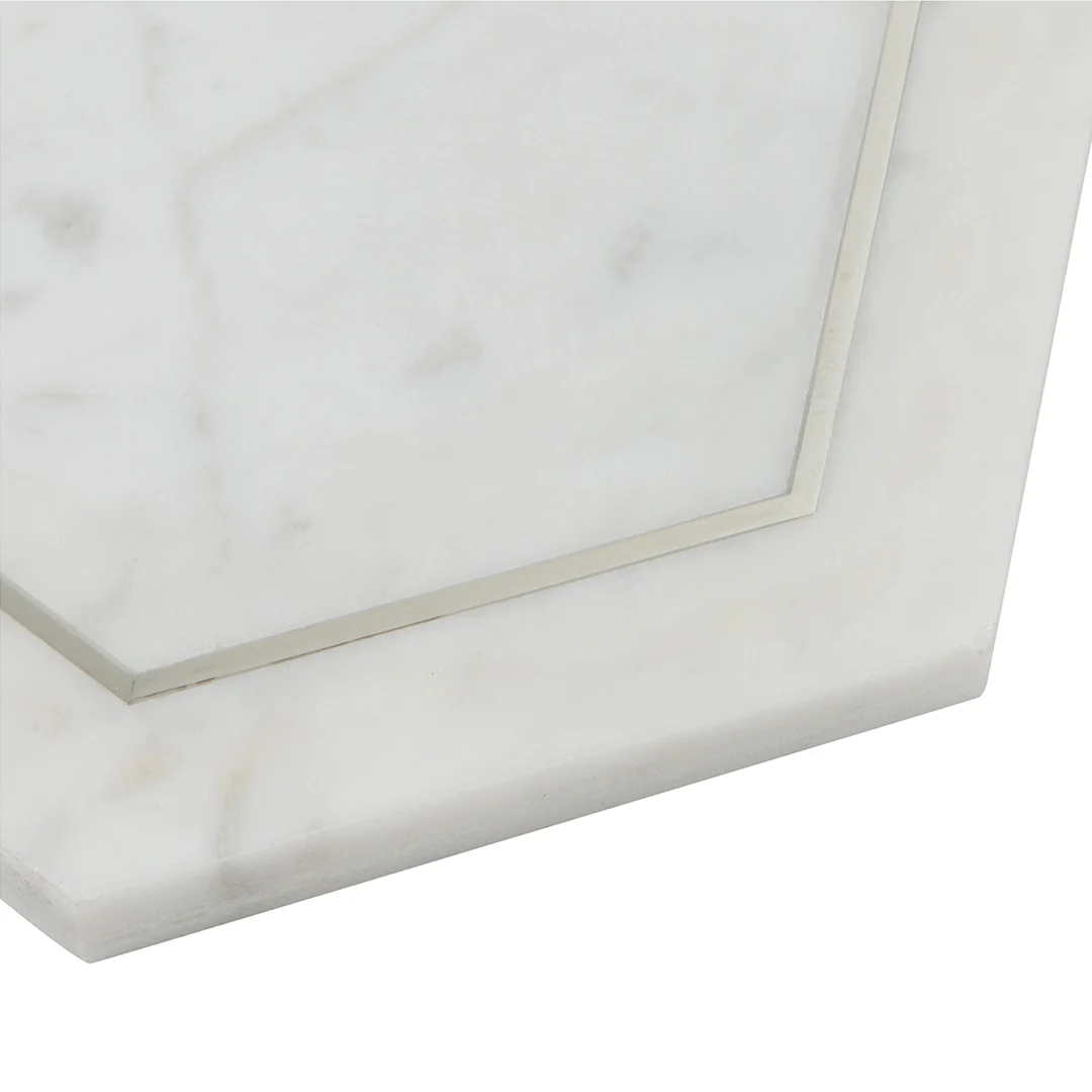 Ellington Savoy Deco 5-1/4X4-1/2 Carrara/Steel Honed - Image 3