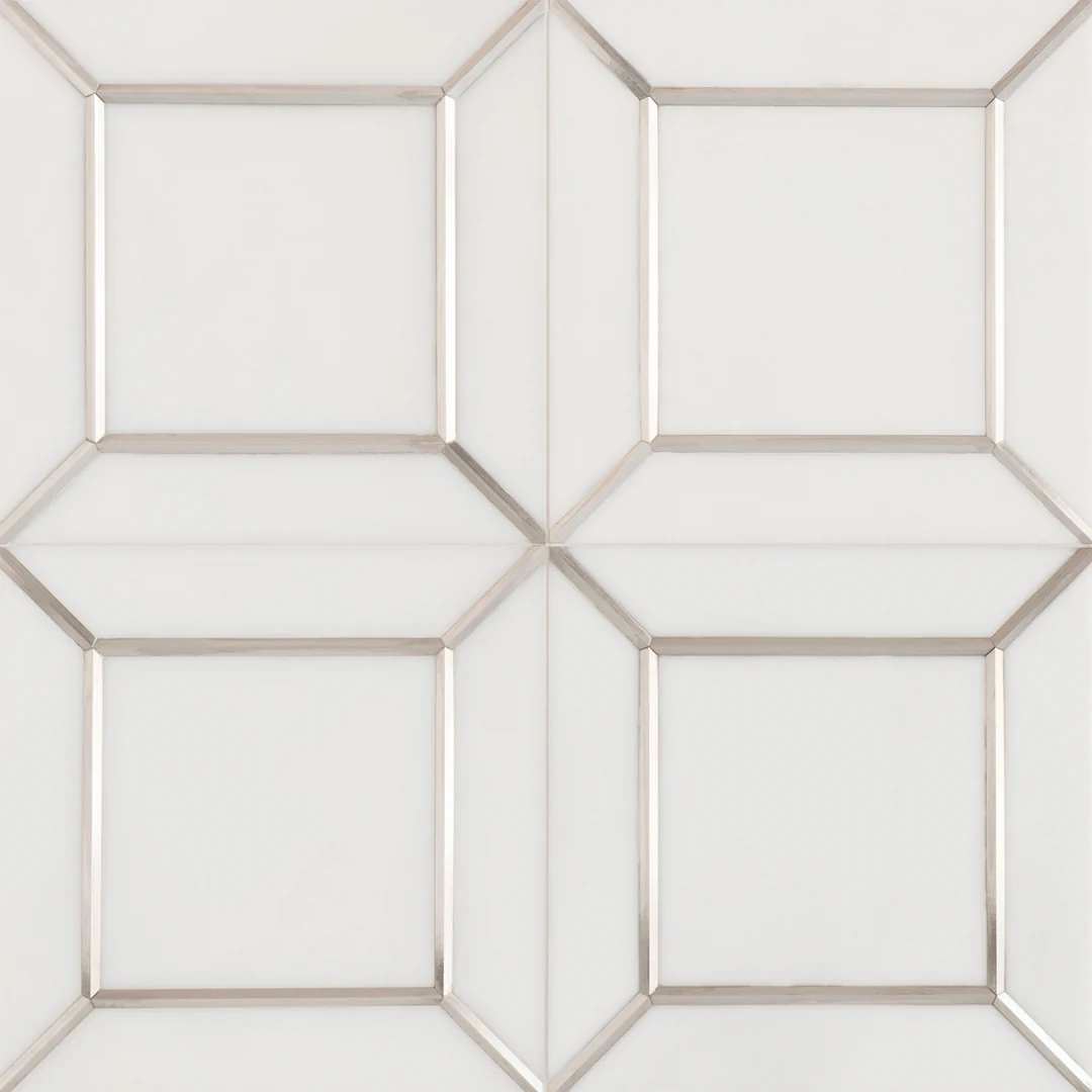 Ellington Empire Deco 12X12 Cotton/Steel Honed