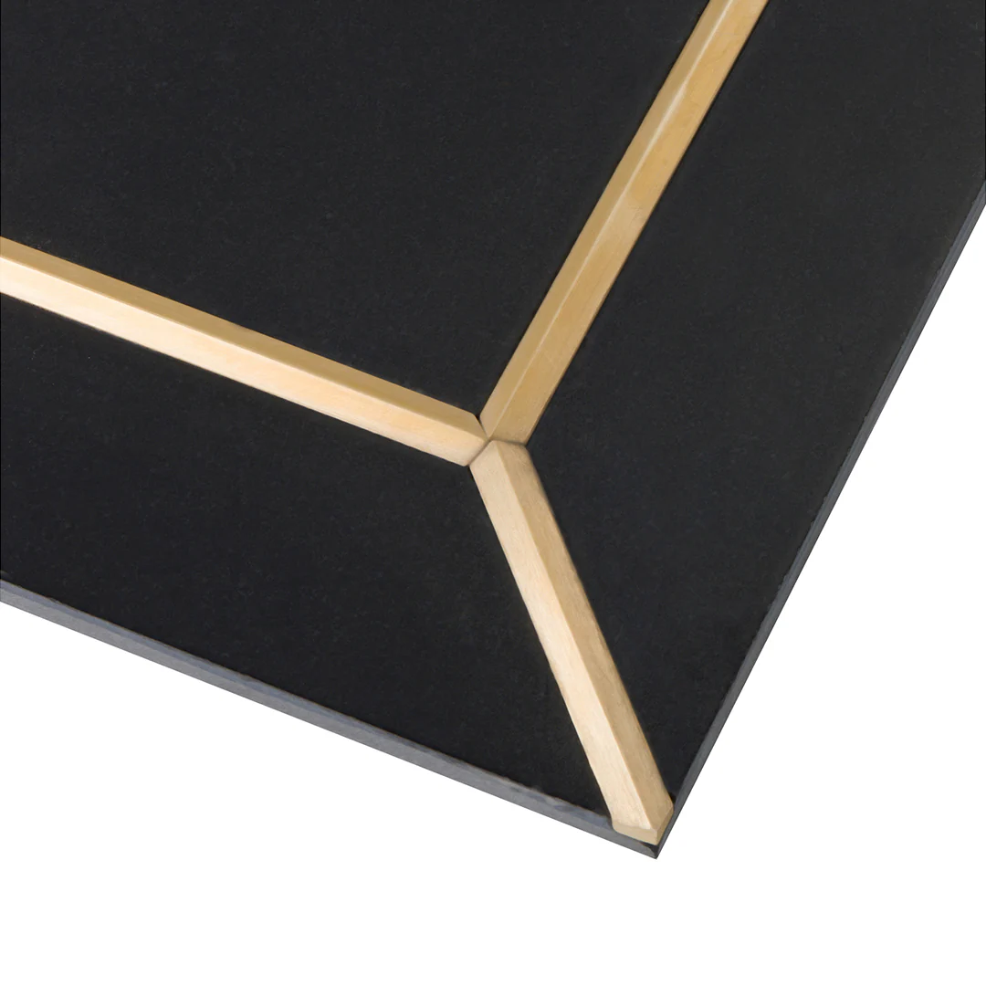 Ellington Empire Deco 12X12 Ebony/Brass Honed - Image 4