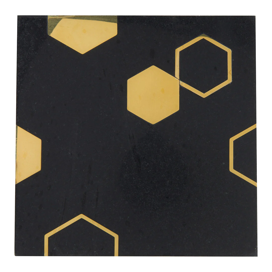 Ellington Jacques Deco 6X6 Ebony/Brass Honed - Image 3