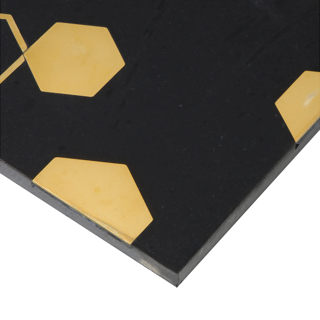 Ellington Jacques Deco 6X6 Ebony/Brass Honed - Image 4