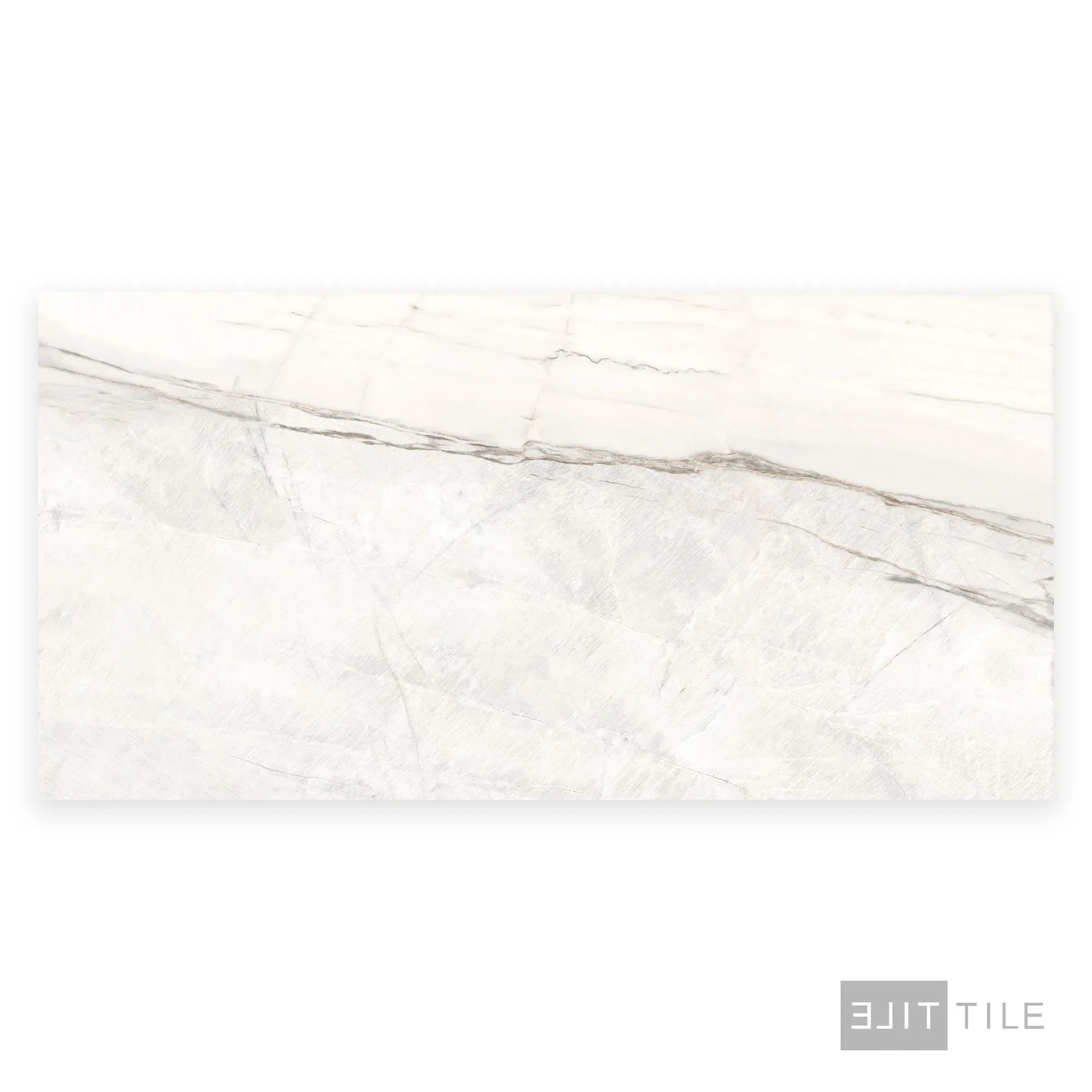 Exotic Stone Porcelain Large Format Field Tile 24X48 Da Vinci White Polished - Image 3