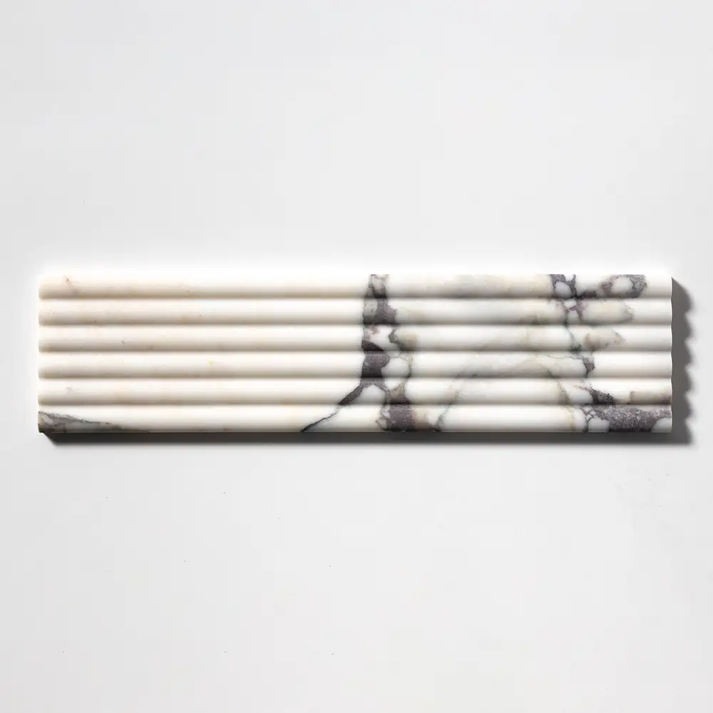Fluted Tile 6X24 Calacatta Viola Honed - Image 3