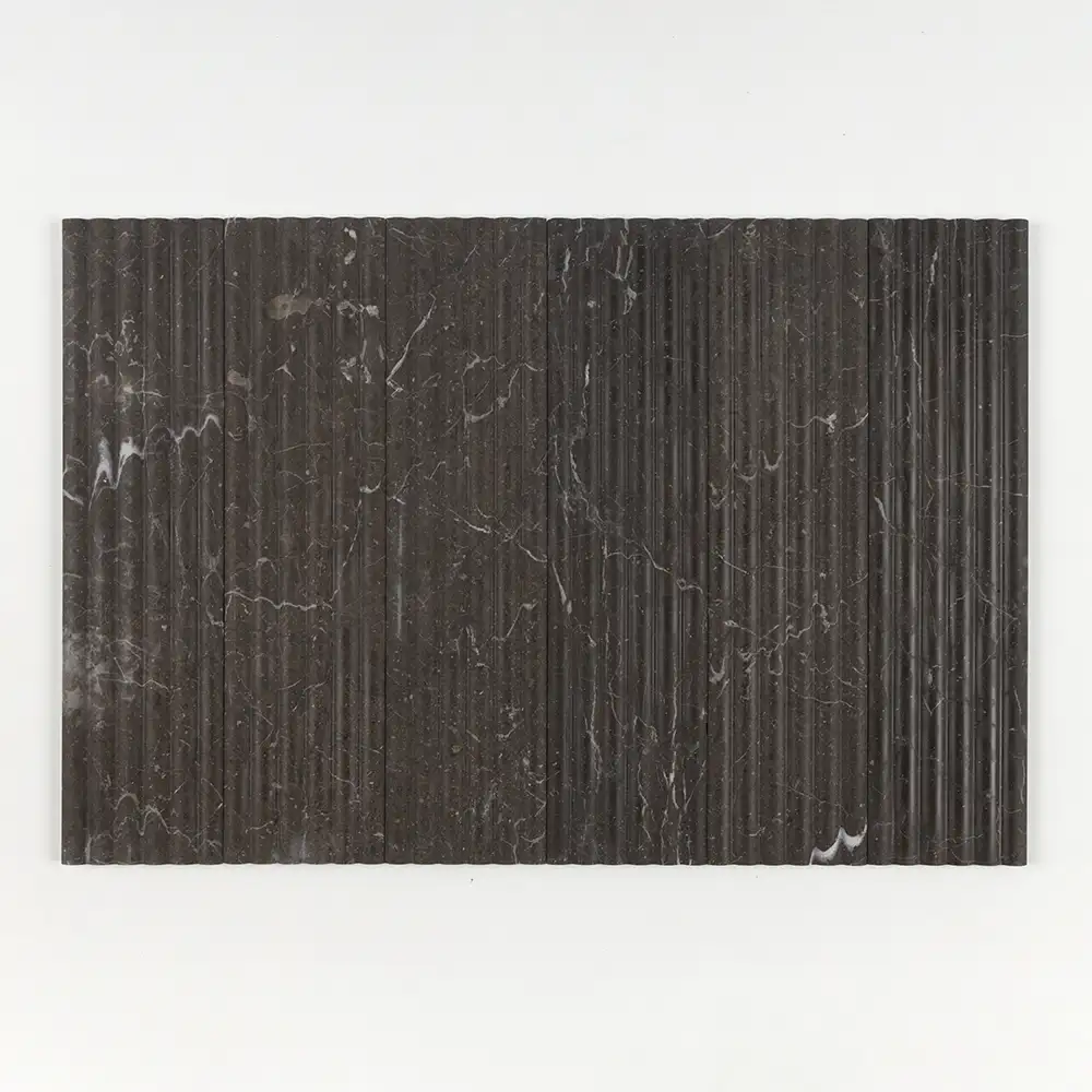 Fluted Tile 6X24 Iris Black Honed