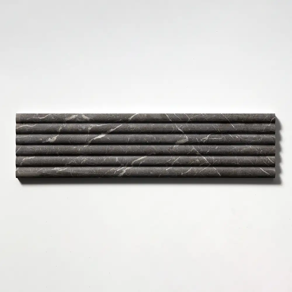 Fluted Tile 6X24 Iris Black Honed - Image 3