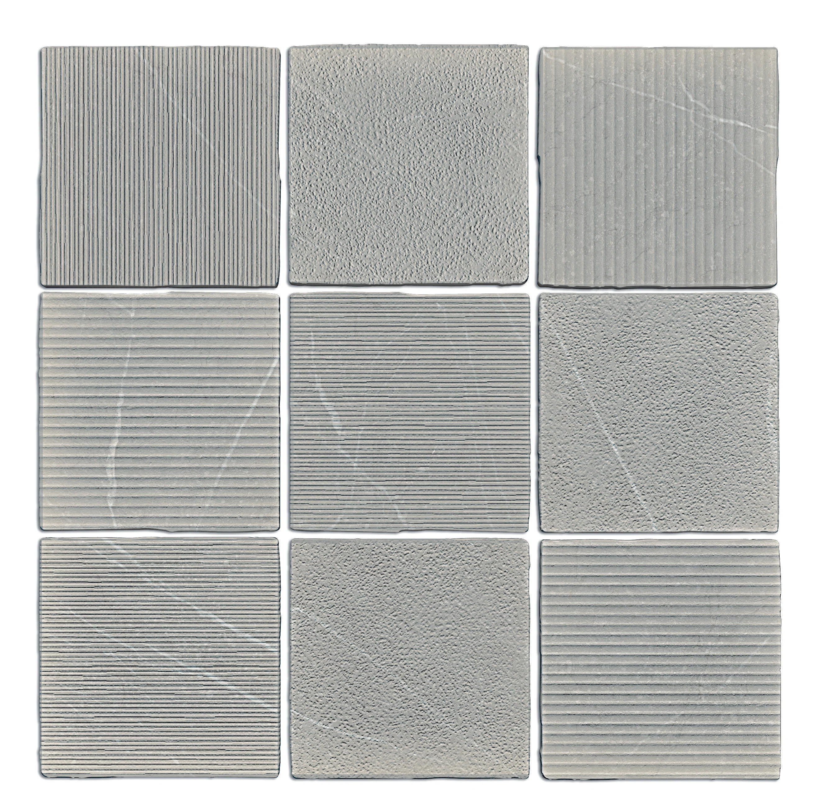 Gea Carved Matte 4.7X4.7 Grey