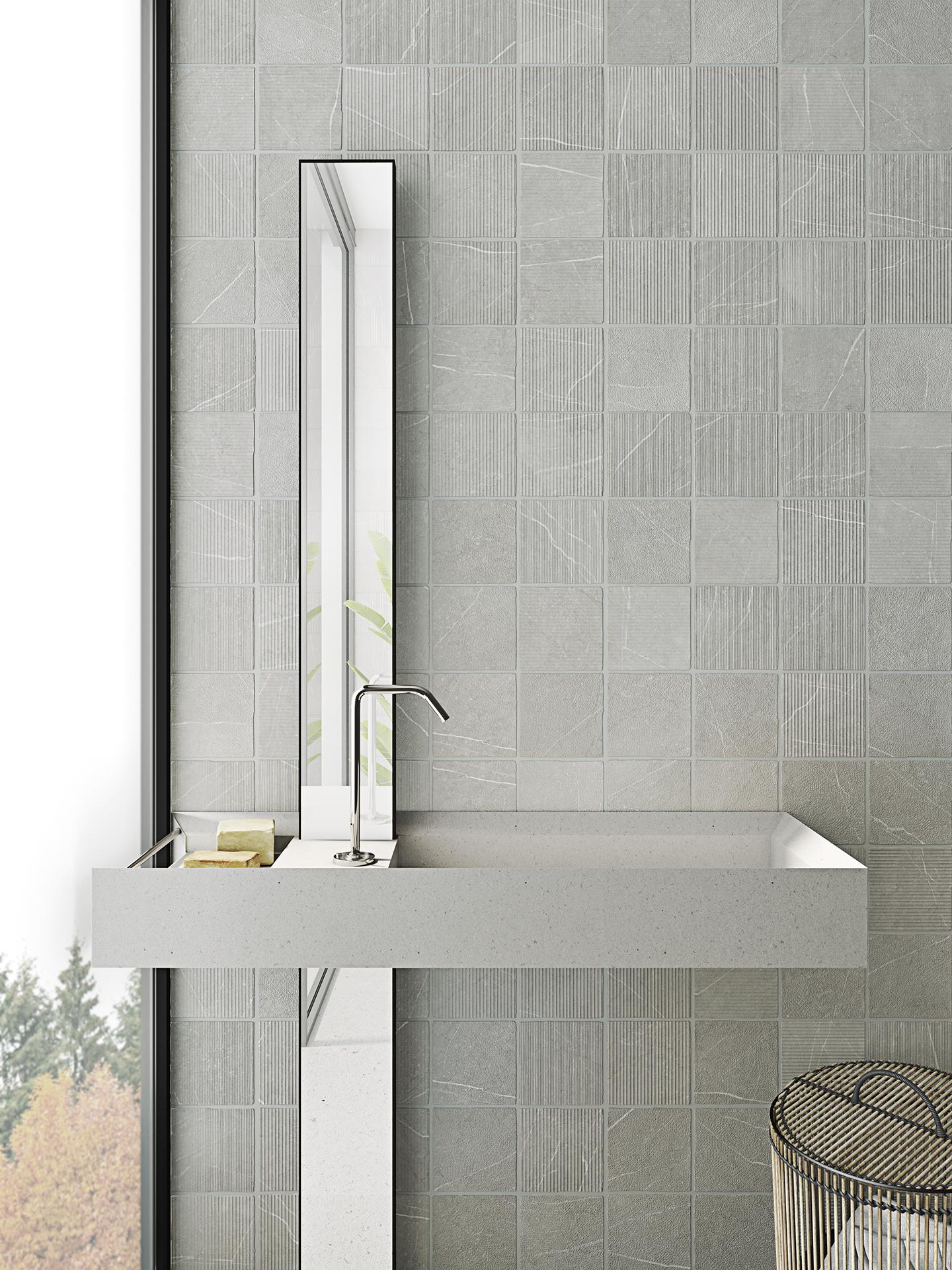 Gea Carved Matte 4.7X4.7 Grey - Image 2