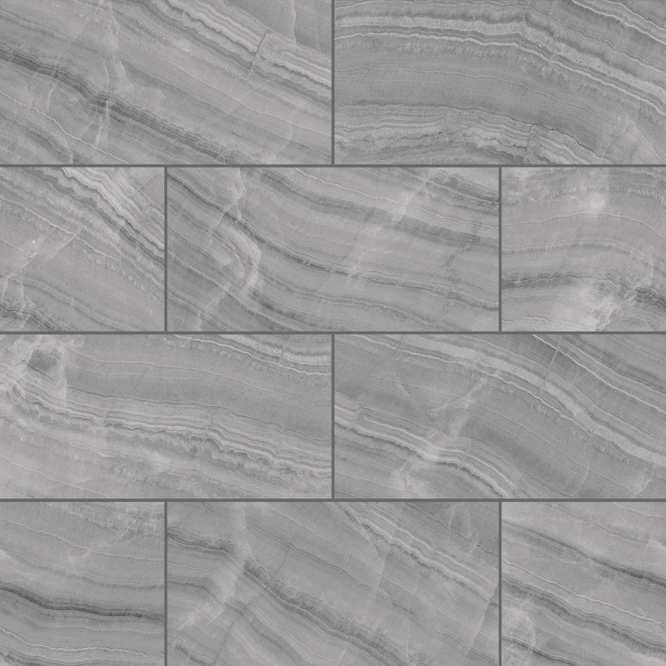 Gemma Polished 12X24 Grey Onyx