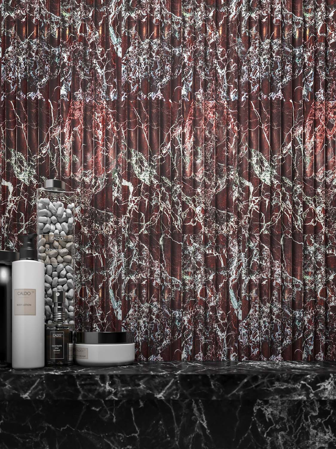 Geometric 12X24 Geometric Rosso Levanto Honed - Image 2
