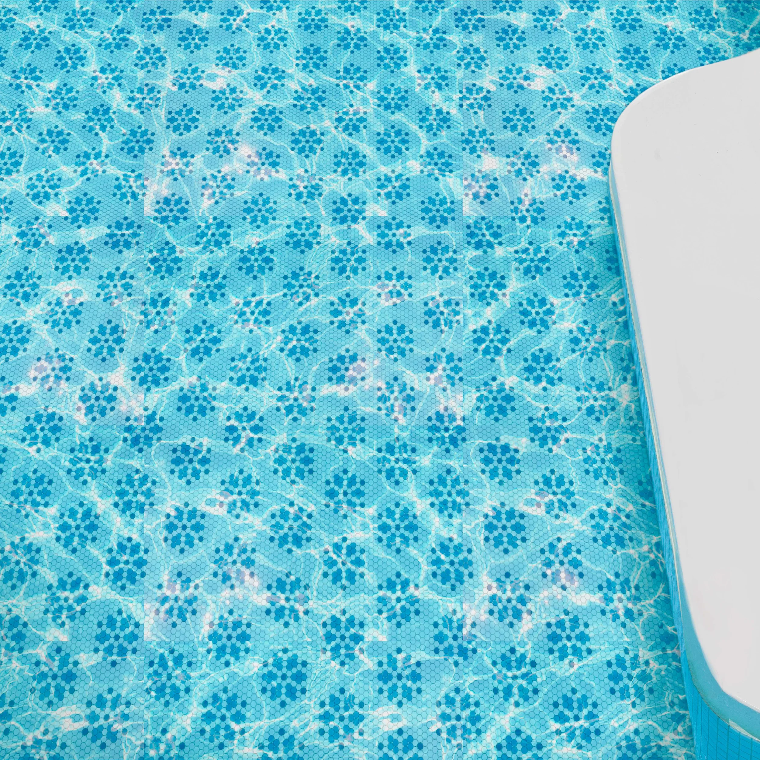 Geometro Bayeux Coastal 3/8" Hexagon Matte Recycled Glass Mosaic - Image 5