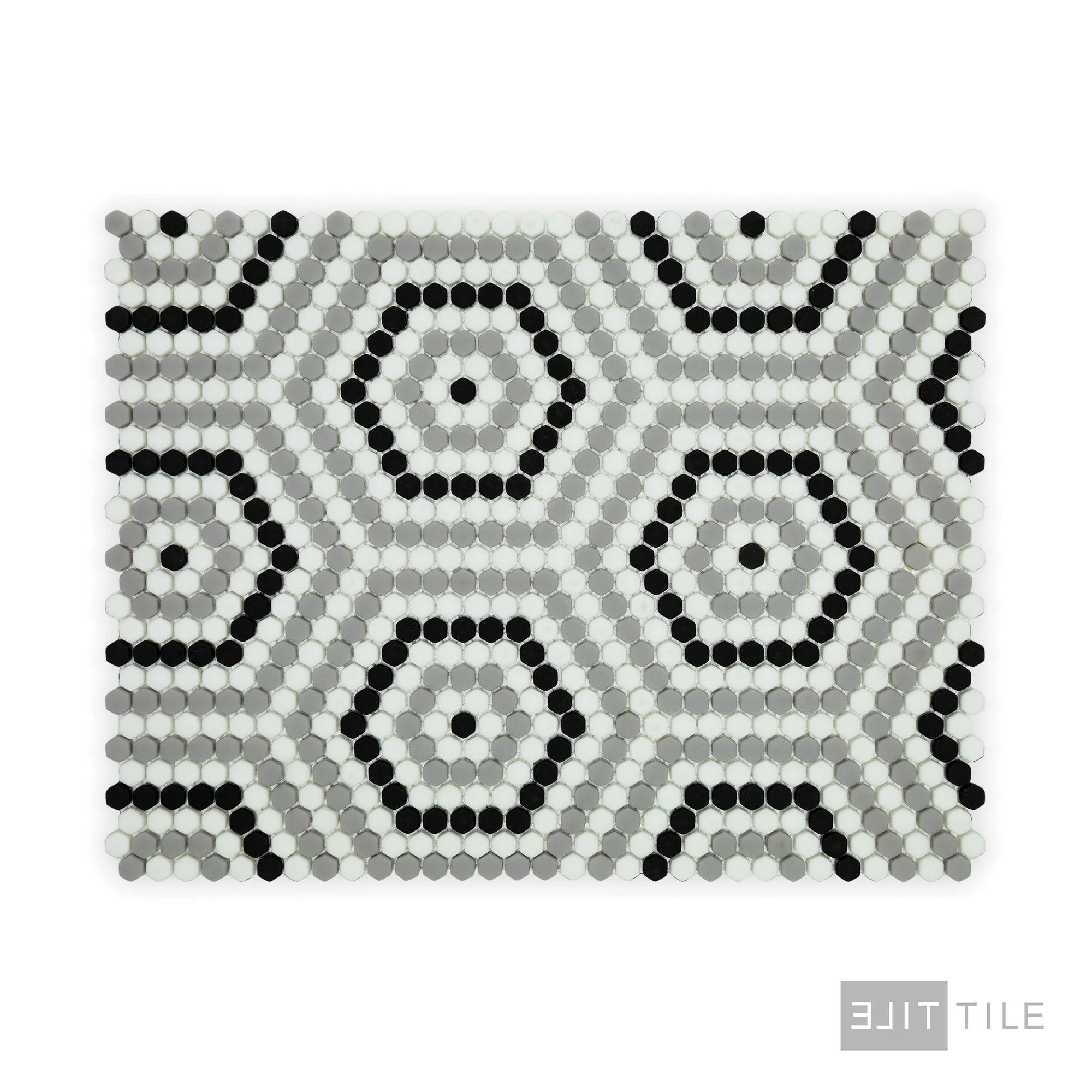 Geometro Belfort Classic 3/8" Hexagon Matte Recycled Glass Mosaic - Image 3