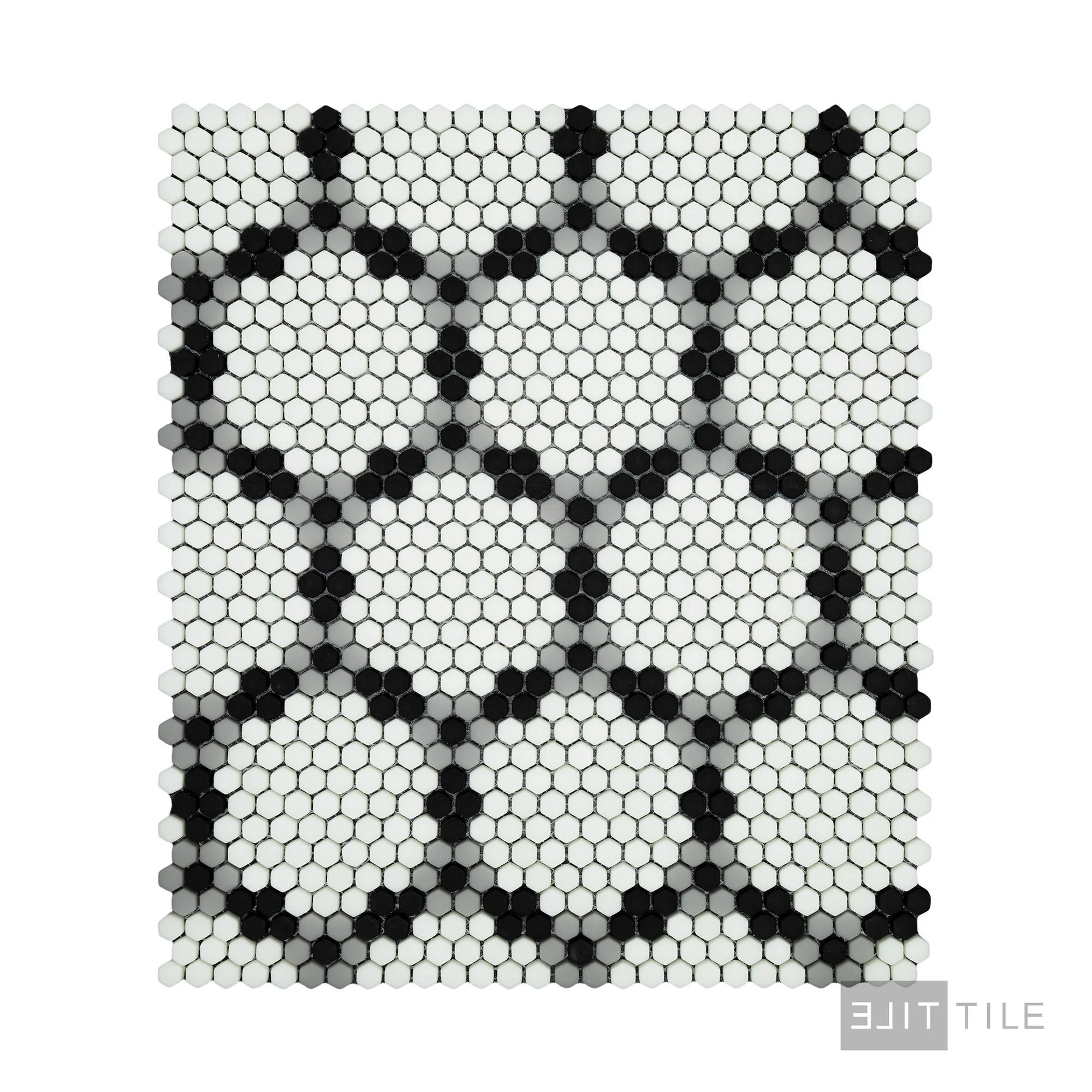 Geometro Bourges Classic 3/8" Hexagon Matte Recycled Glass Mosaic - Image 3