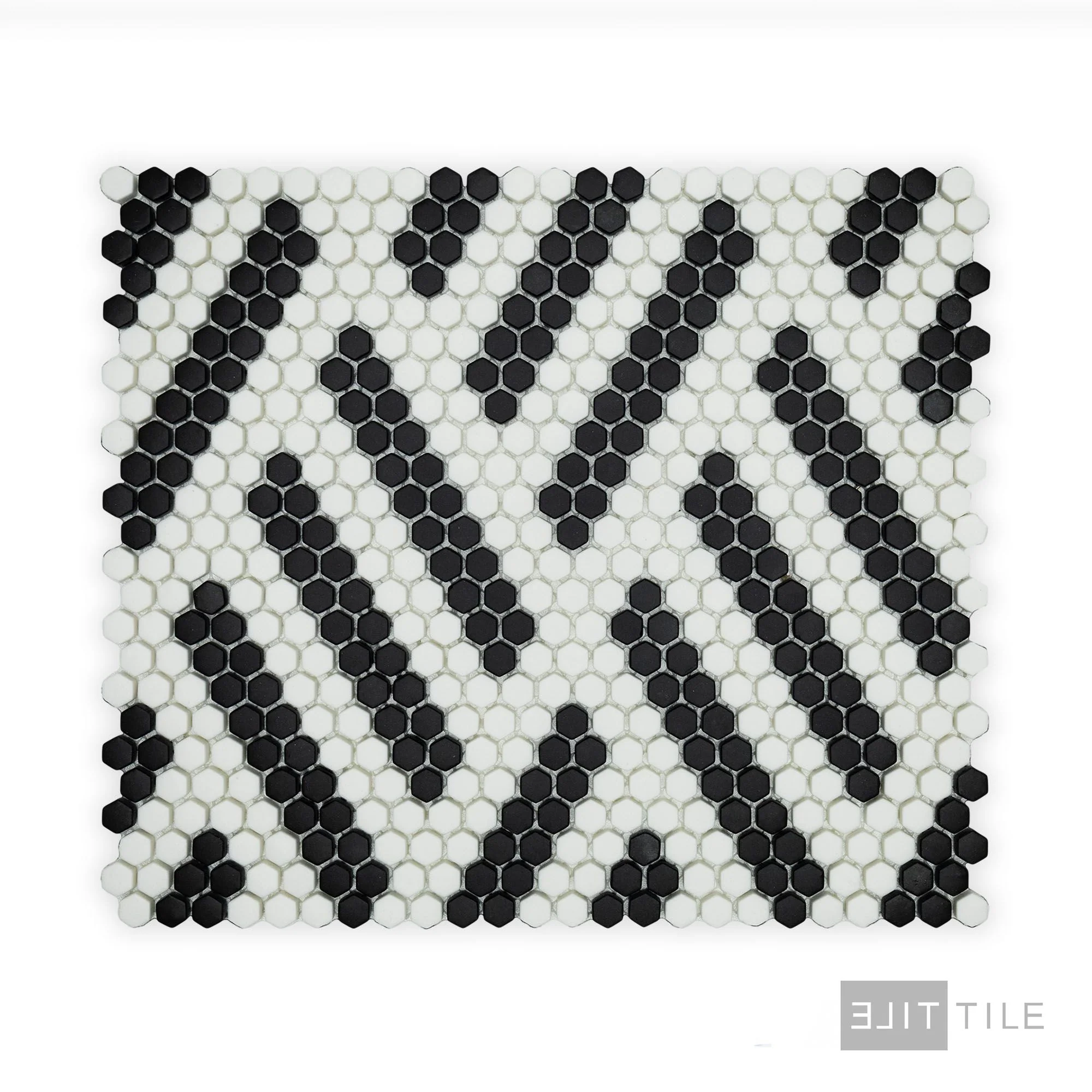 Geometro Missoni Vintage 3/8" Hexagon Matte Recycled Glass Mosaic - Image 3