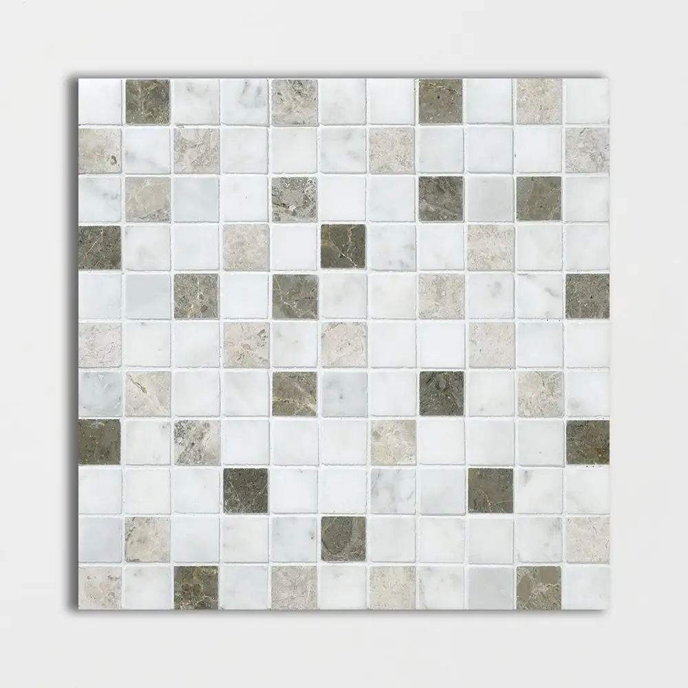 Glacier Marble 1X1 Square Mosaic 12X12 Massa Honed&Polished