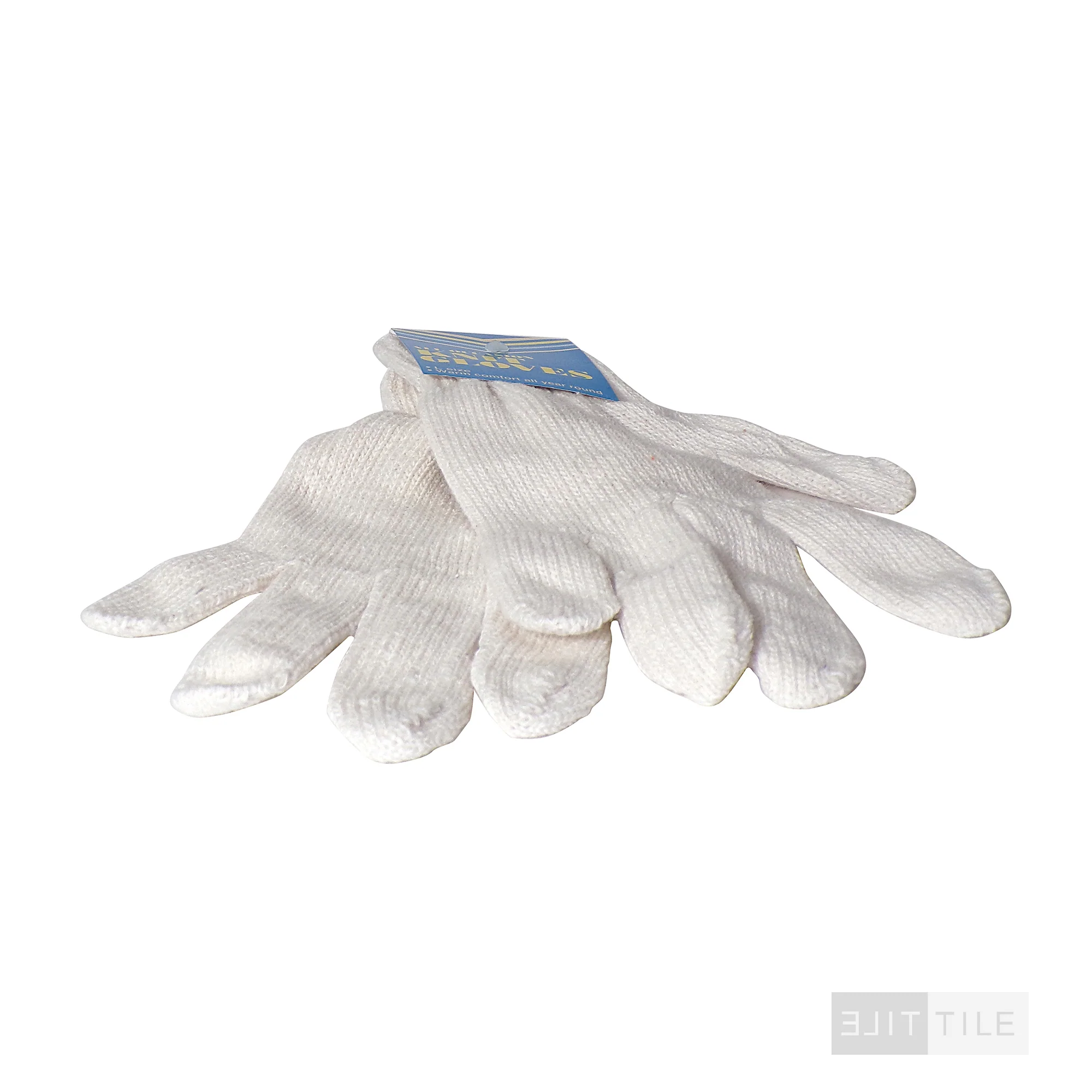Gloves String Knit White - Image 2