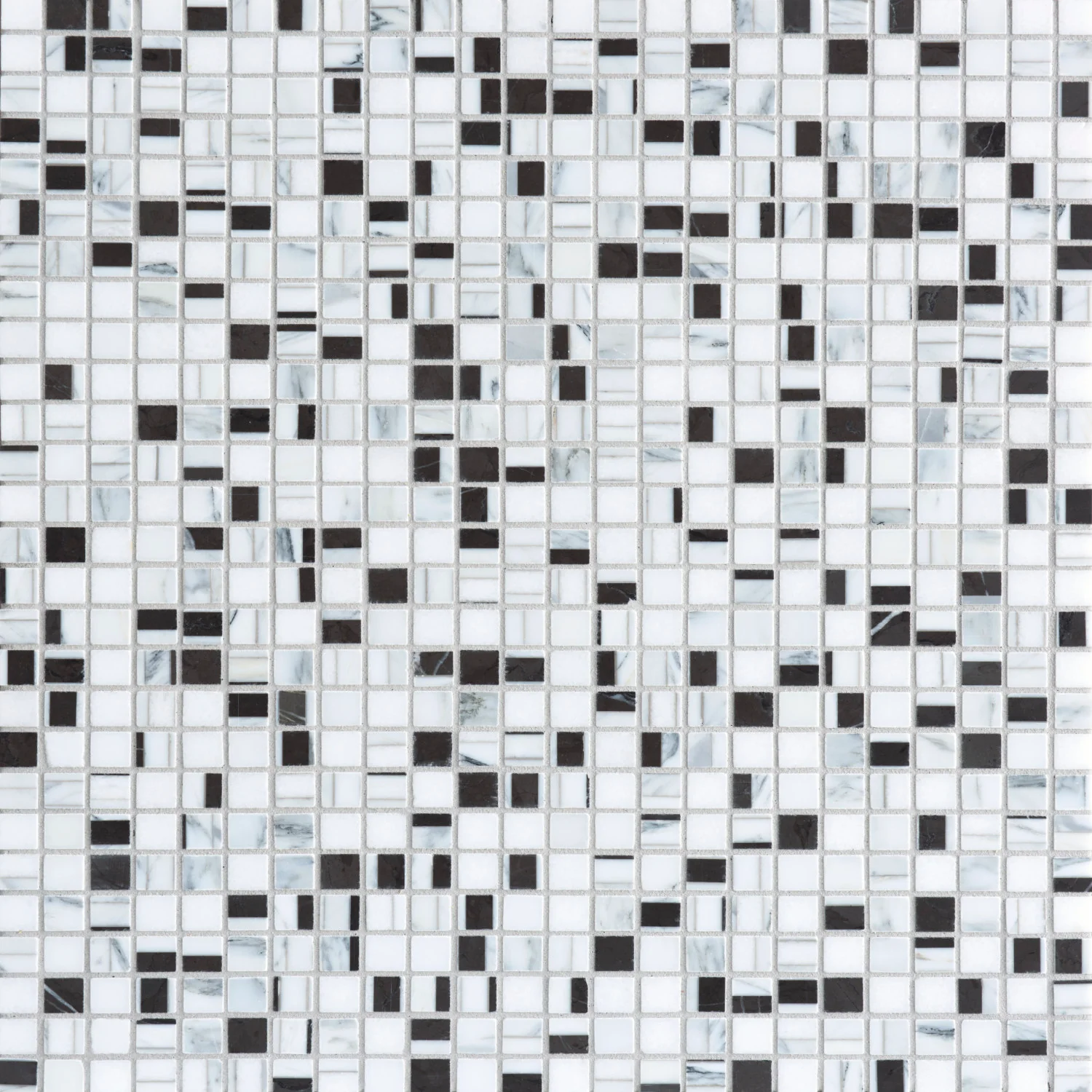 Graphique Square Mosaic 12X12 Black/White Honed