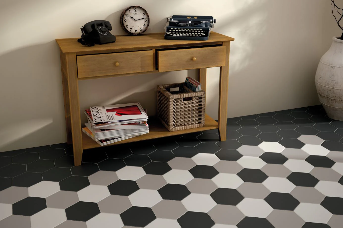 Hexatile Porcelain Tile 8X8 Blanco Matte - Image 2