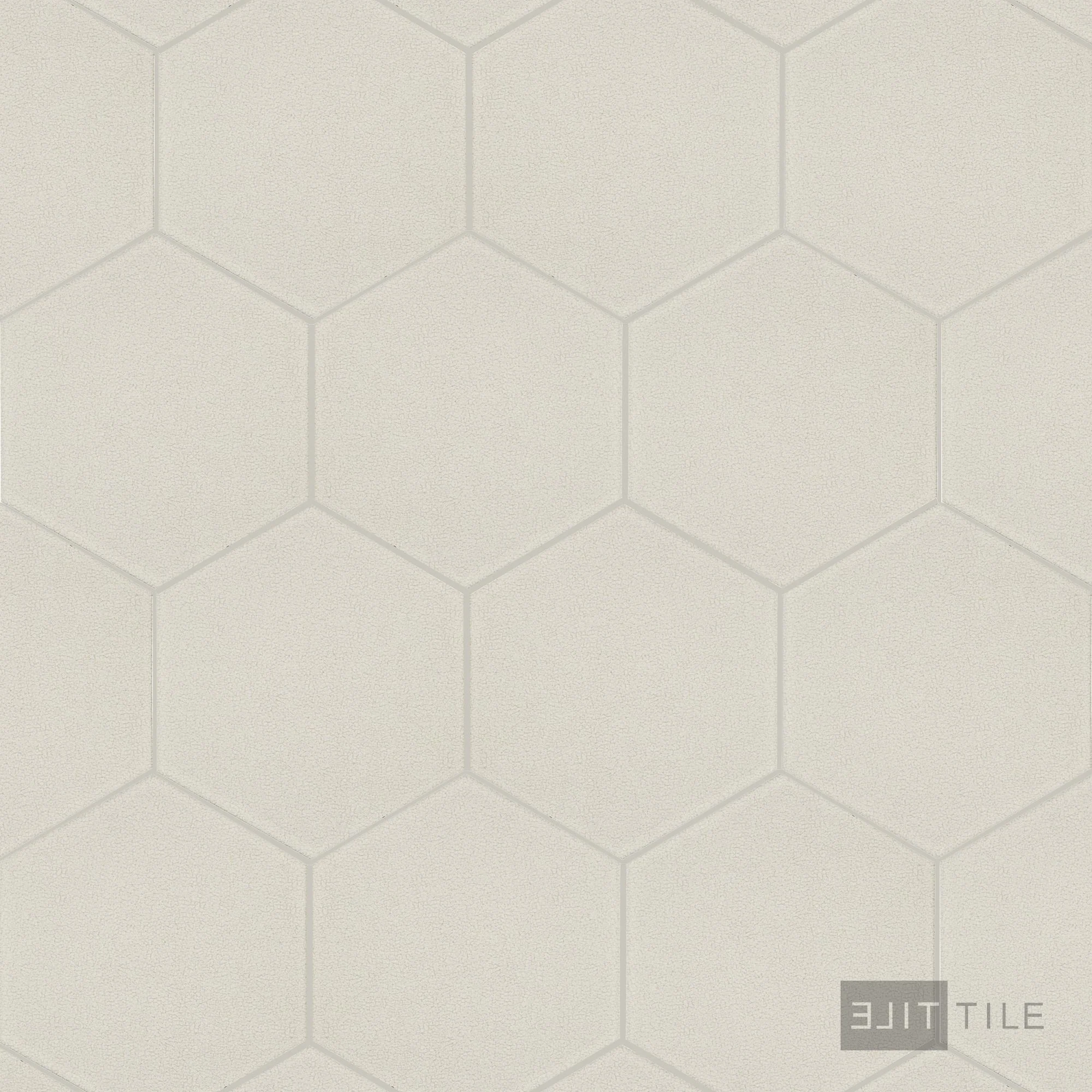 Inyo Floor Tile 8" Hex Crema Satin