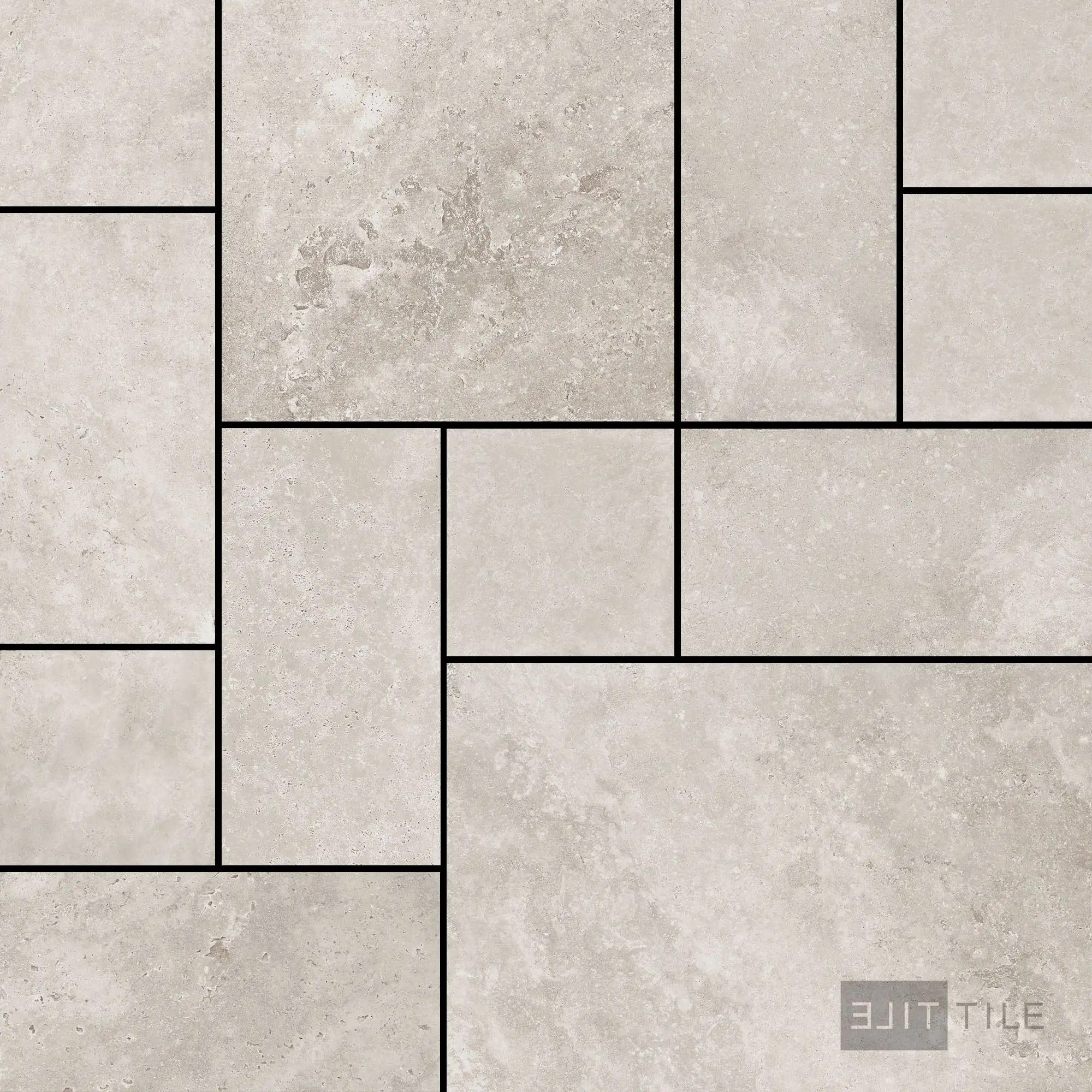 Jerusalem Stone Pattern Set Grigio Matte