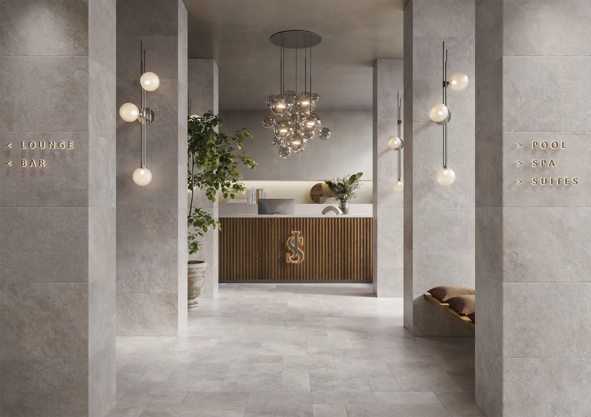 Jerusalem Stone Pattern Set Grigio Matte - Image 2