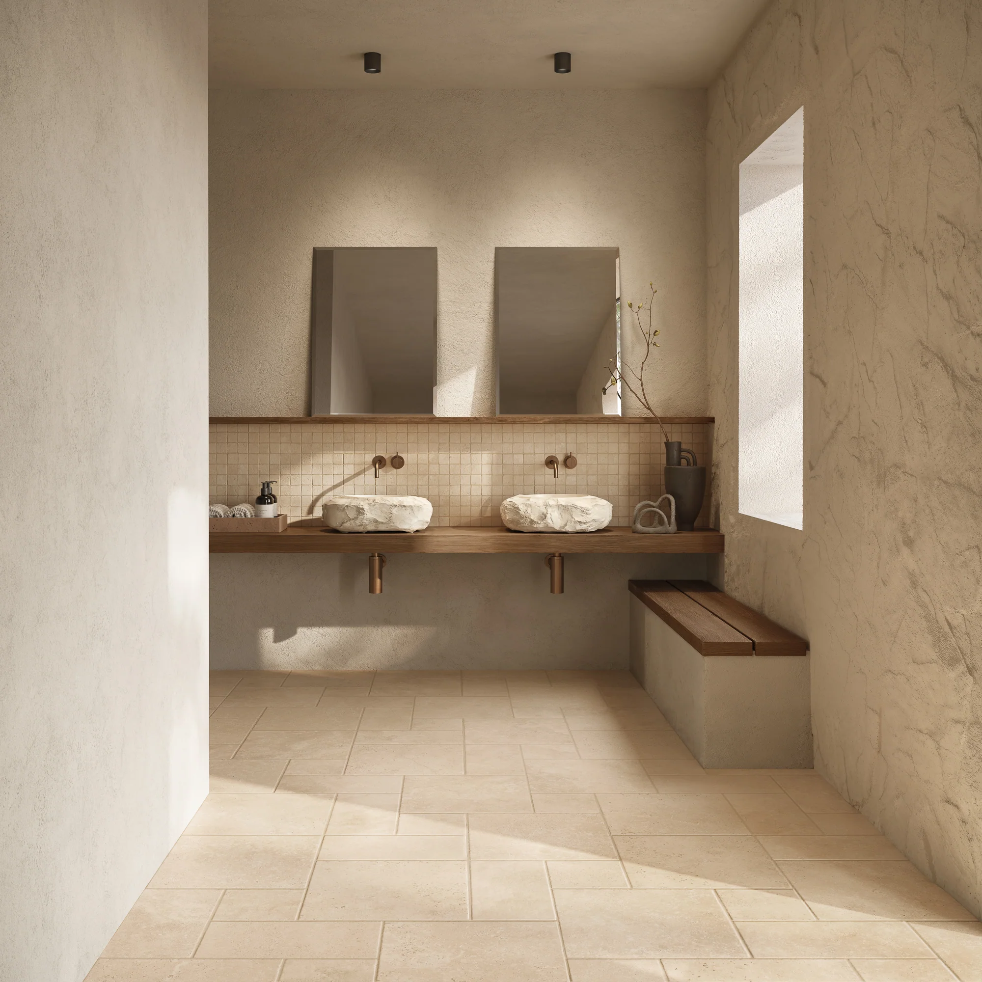Jerusalem Stone Pattern Set Sabbia Matte - Image 2