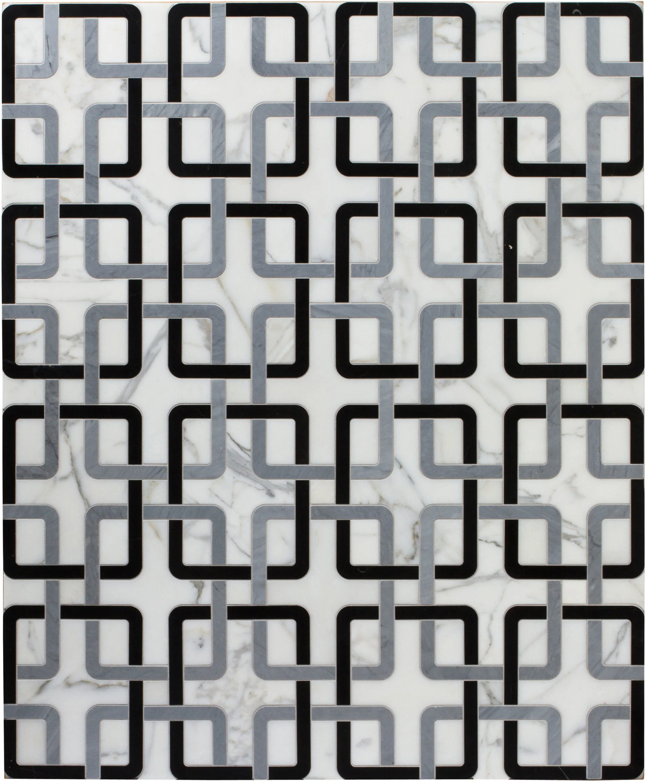 Jet Set Mosaic 6-7/8X8-3/8 Calacatta Honed
