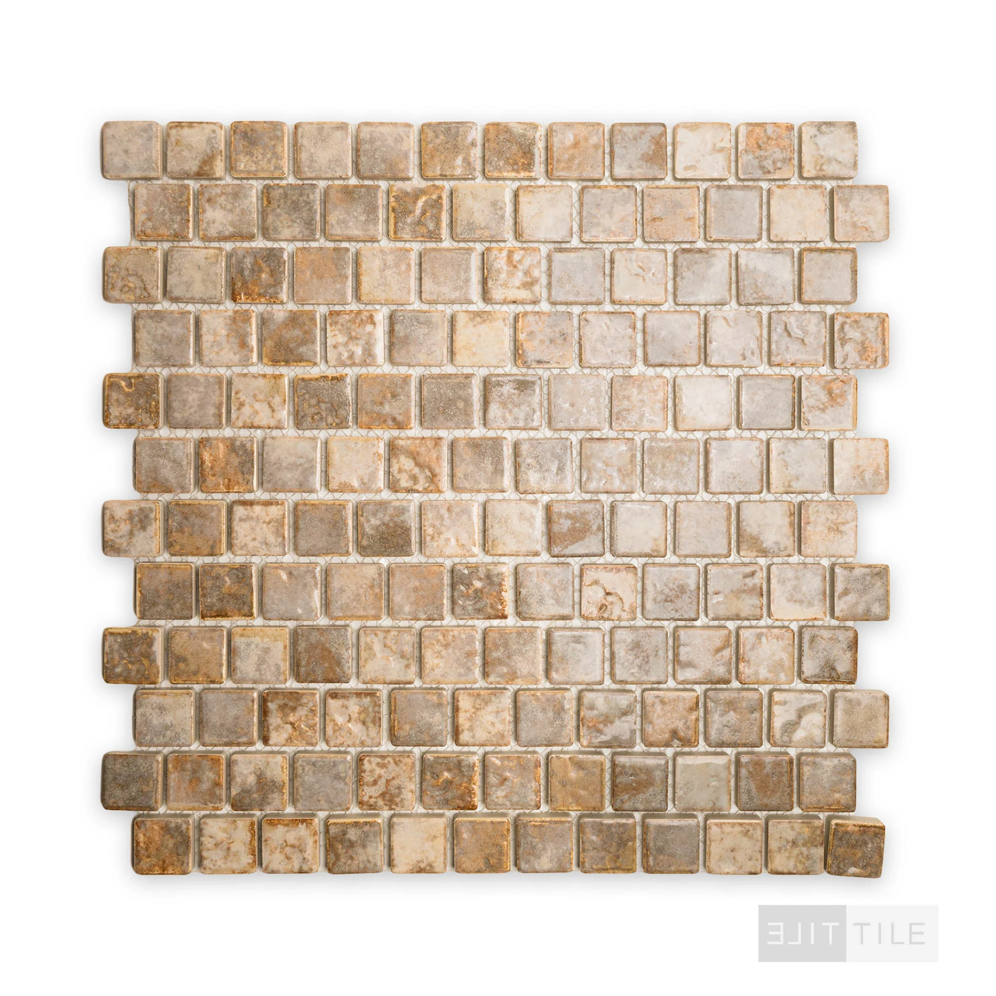 Joya 1X1 Square Gold Semi Gloss Mosaic - Image 3