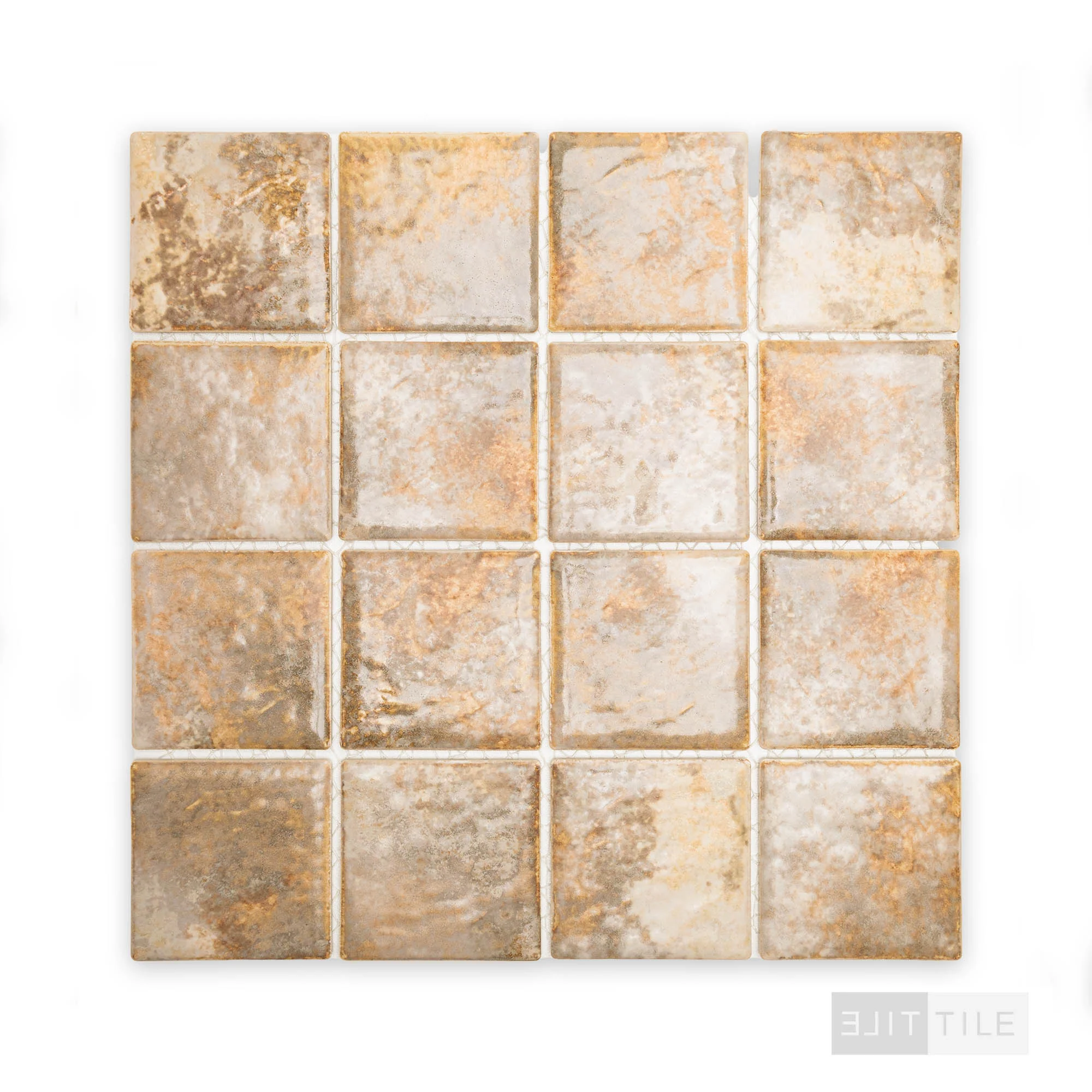 Joya 3X3 Square Gold Semi Gloss Mosaic - Image 3