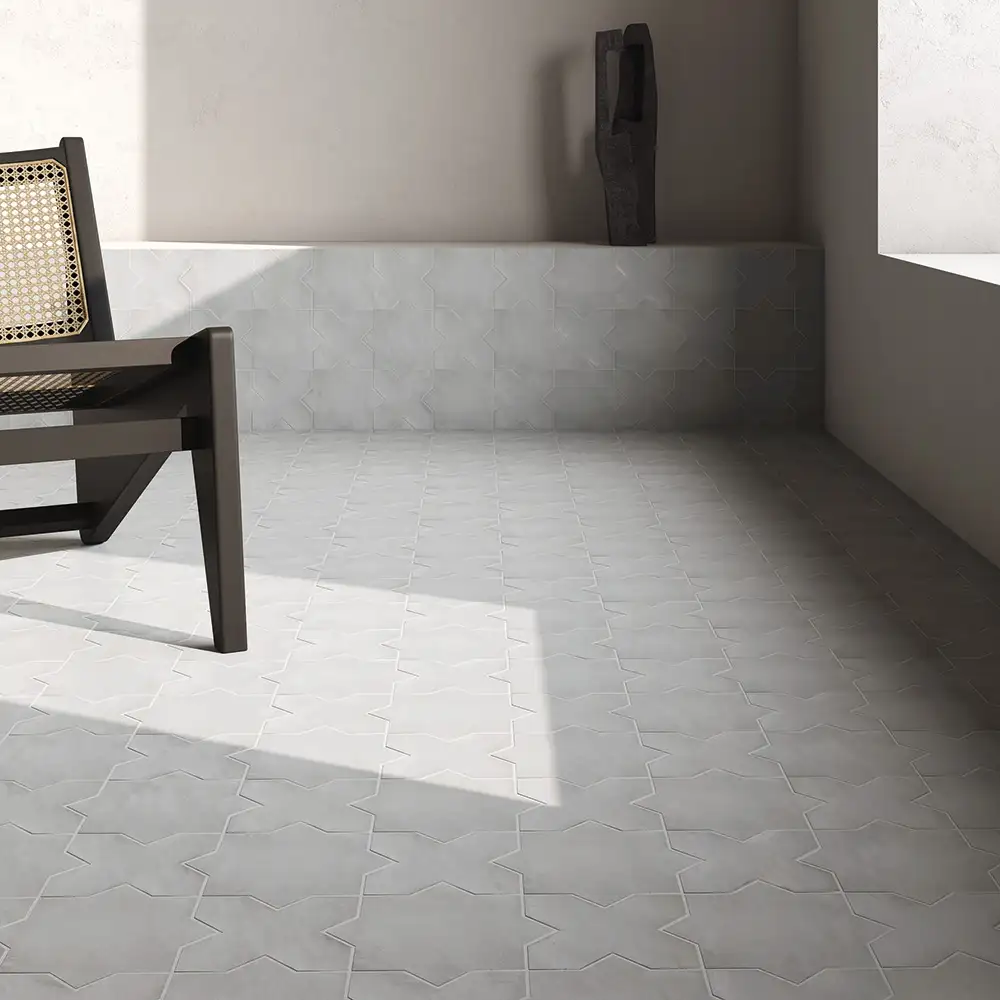 Kasbah Star Porcelain Tile 6-1/2X6-1/2 Smoke Matte - Image 2