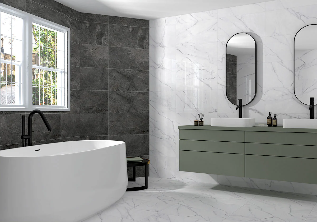 Kaya Porcelain Field Tile 12X24 Calacatta Venato Polished - Image 2
