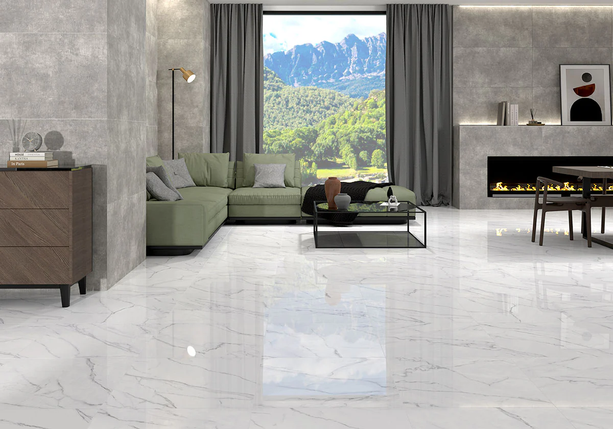 Kaya Porcelain Field Tile 24X24 Calacatta Venato Polished - Image 2