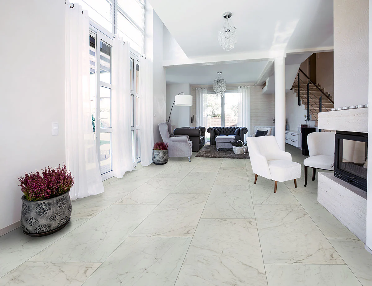 Kaya Porcelain Field Tile 24X48 Carrara Bianco Matte - Image 2