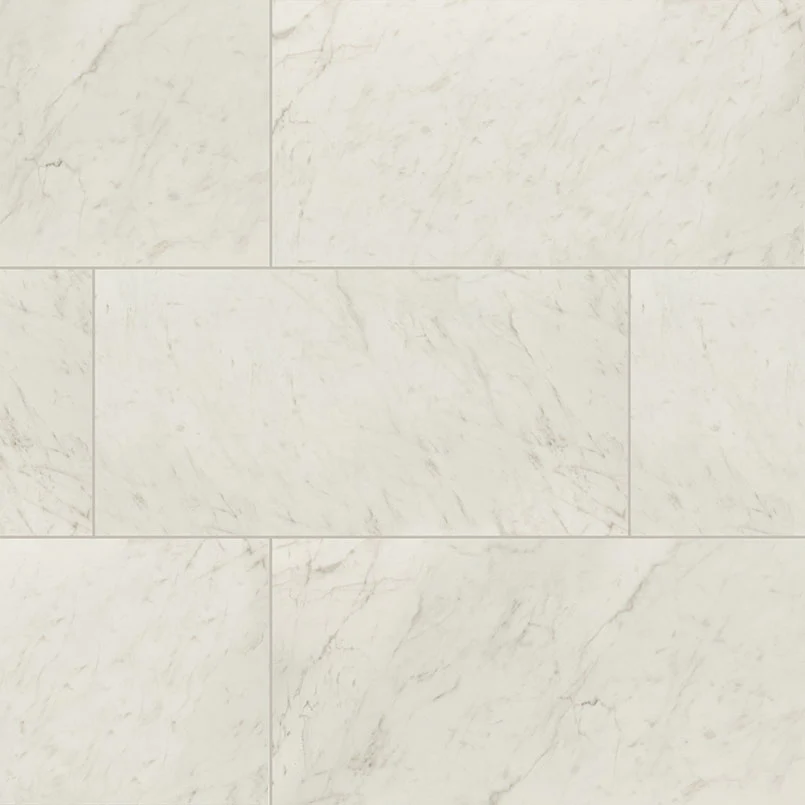 Kaya Porcelain Field Tile 24X48 Carrara Bianco Polished