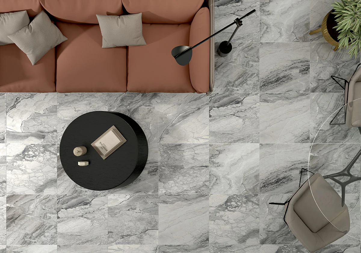 Kaya Porcelain Field Tile 24X24 Onda Gray Matte - Image 2