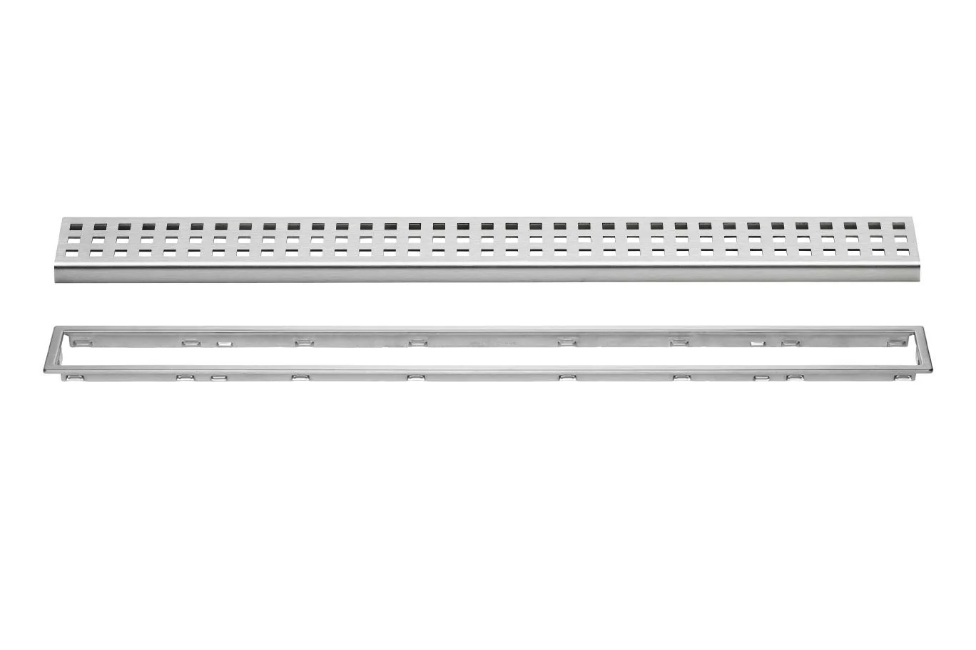 Kerdi-Line Frame Perforated Grate Brushed Stainless Steel 3/4X32
