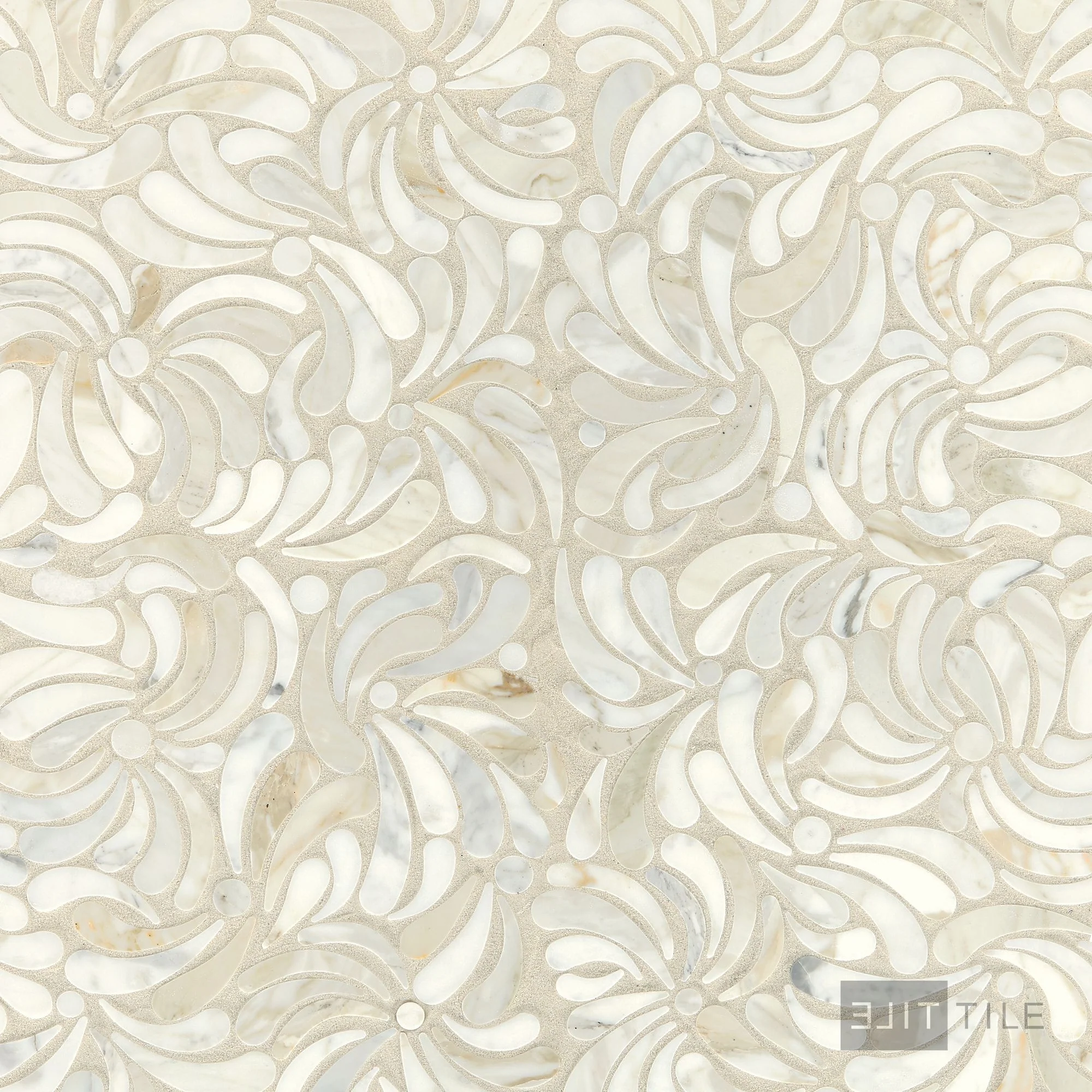 Lavaliere Natural Stone Mosaic 12X11 Calacatta Gold Honed